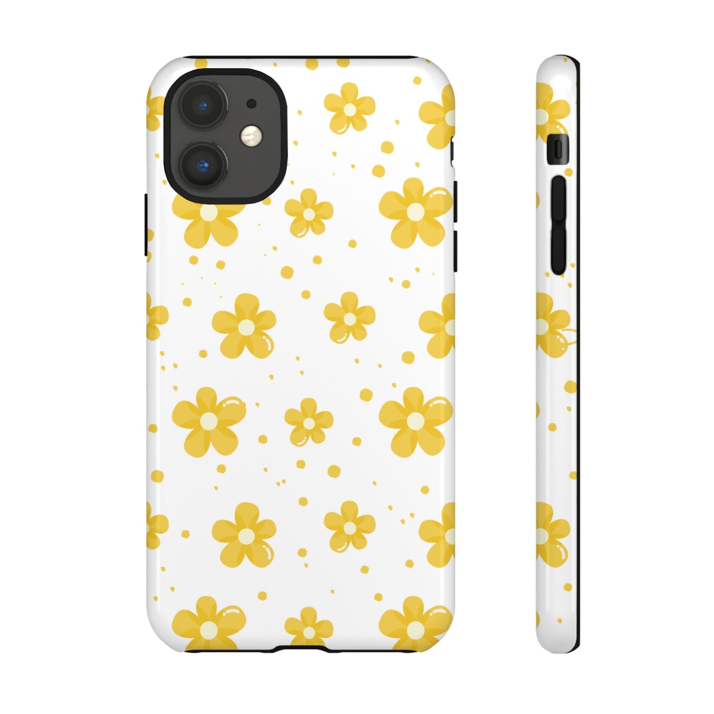 Yellow Flowers Protective Phone Case for Google, Apple and Samsung Phones