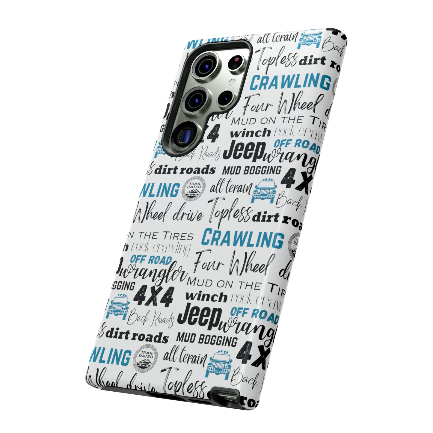 Off Road Subway Art Turquoise Protective Phone Case for Iphone, Samsung and Google Phones