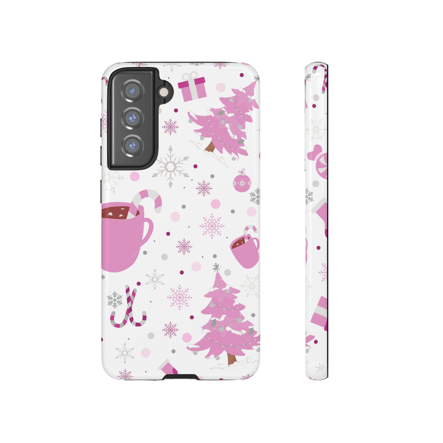 Pink Christmas Protective Case for Iphone, Samsung and