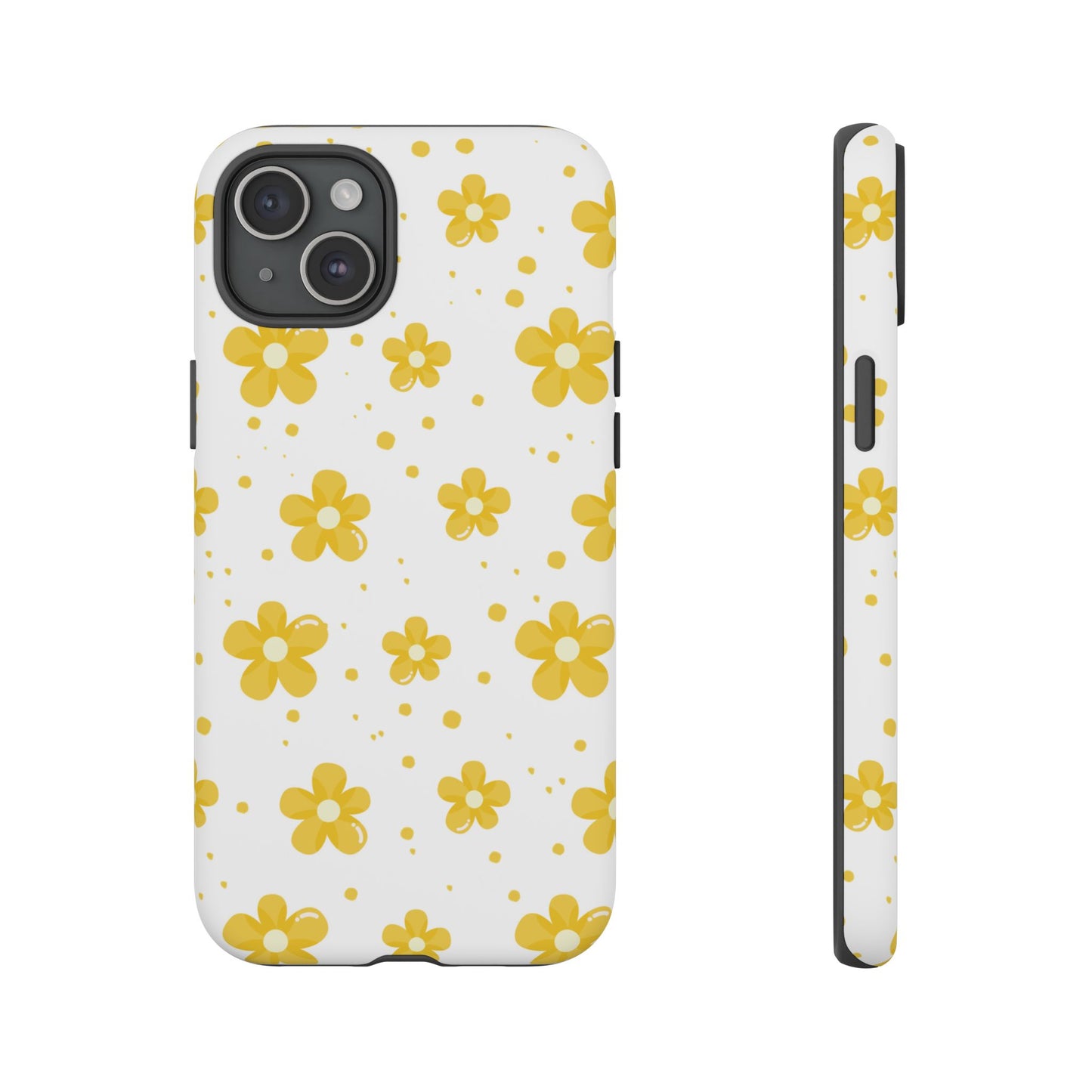Yellow Flowers Protective Phone Case for Google, Apple and Samsung Phones