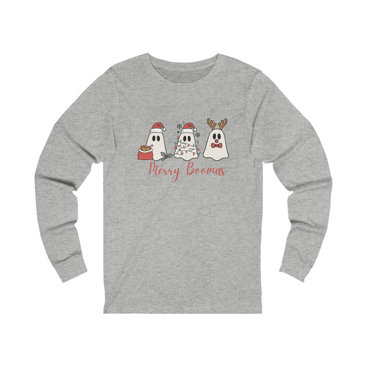 Merry Boomas Christmas Ghosts Unisex Jersey Long Sleeve Tee