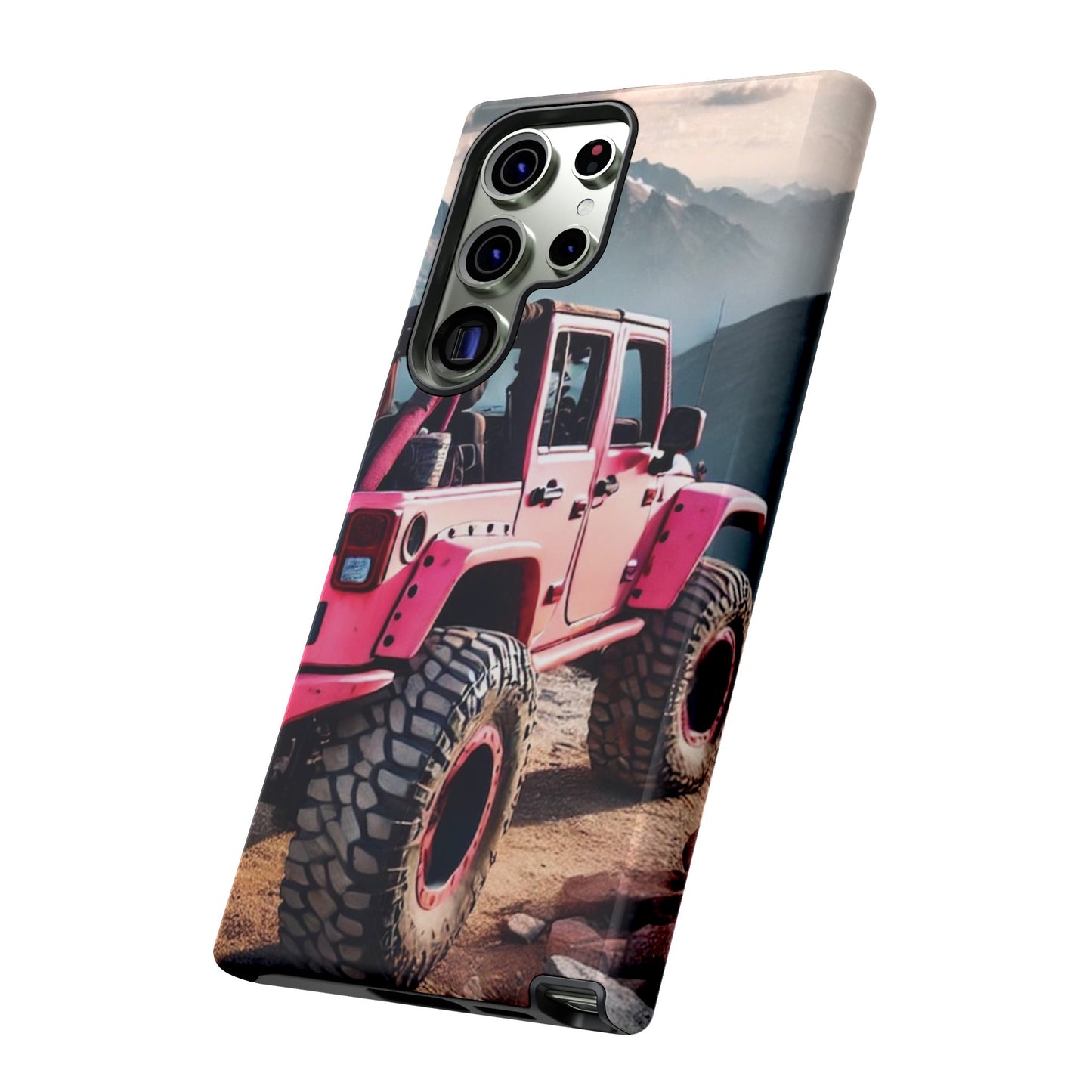 Pink Jeep Protective Phone Case