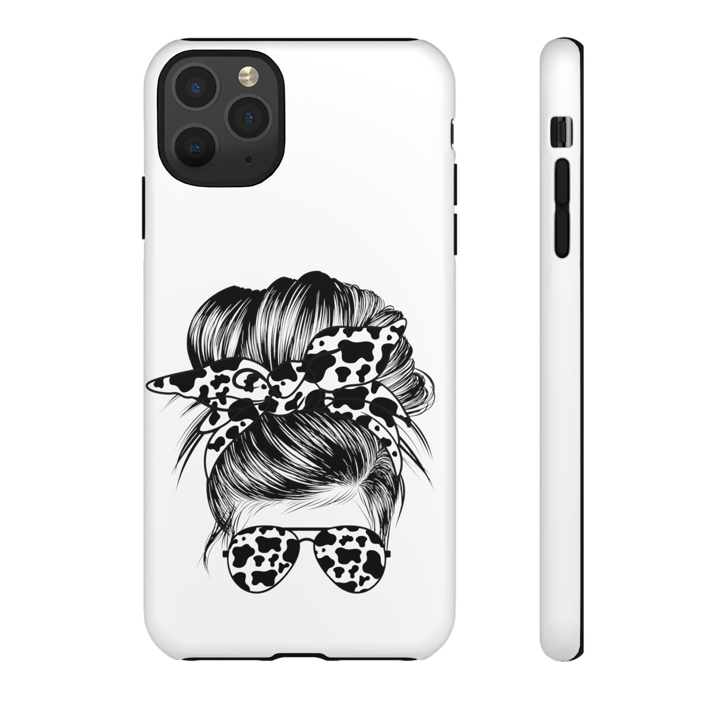 Cow Print Woman Mom Wife Protective Phone Case for Iphone, Samsung and Google Phones