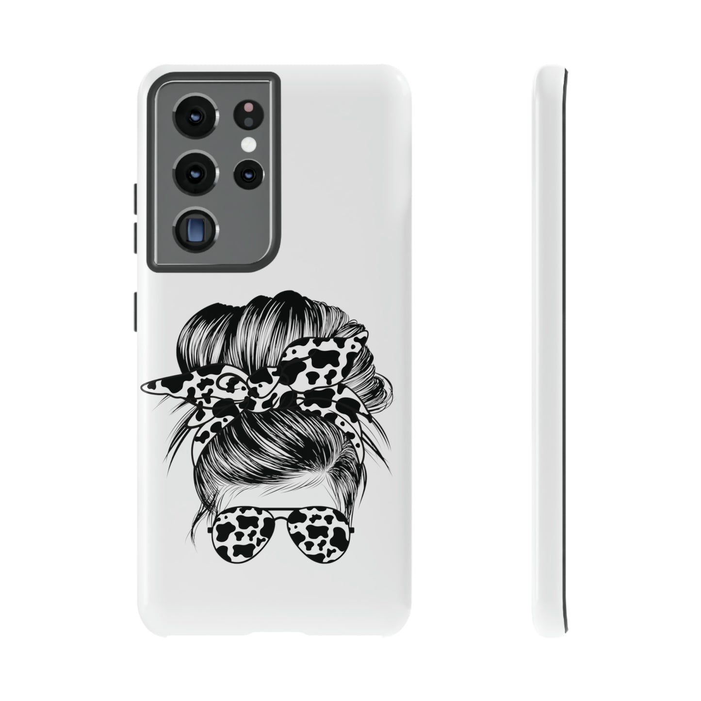 Cow Print Woman Mom Wife Protective Phone Case for Iphone, Samsung and Google Phones