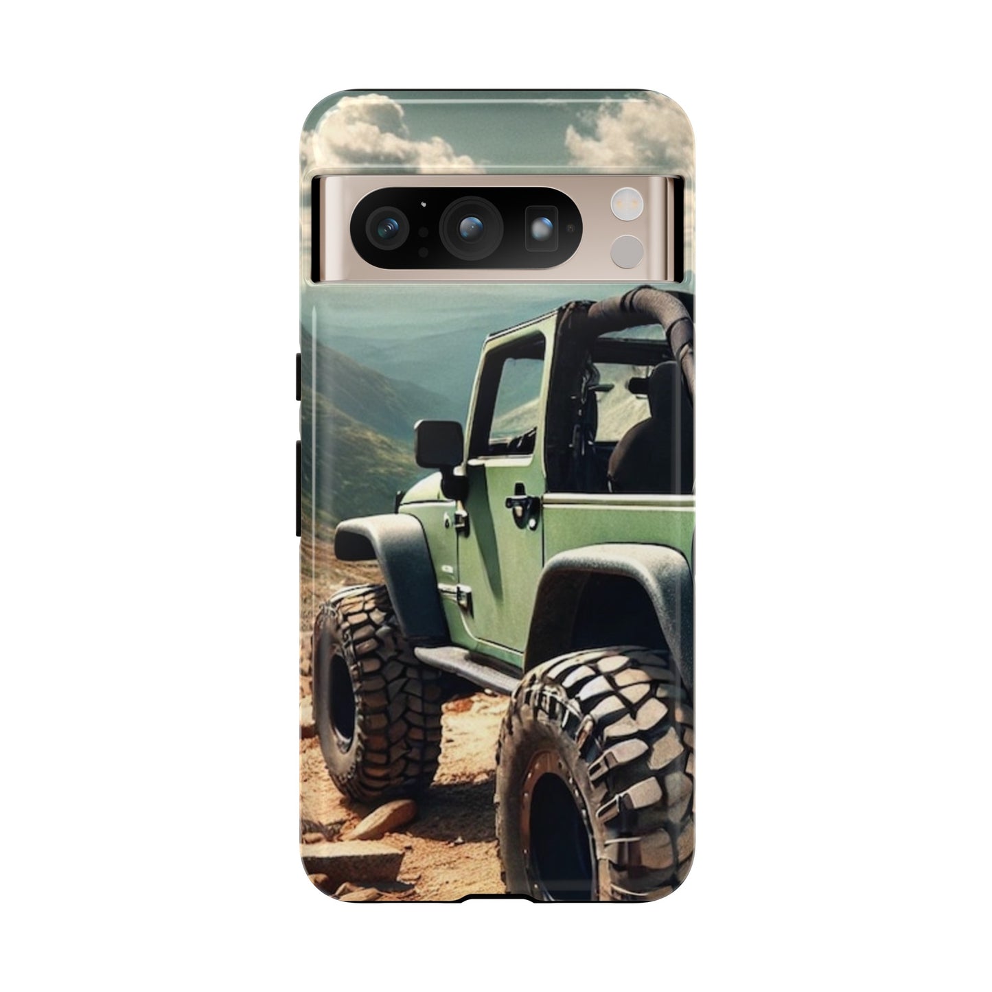 Green Jeep Protective Phone Case