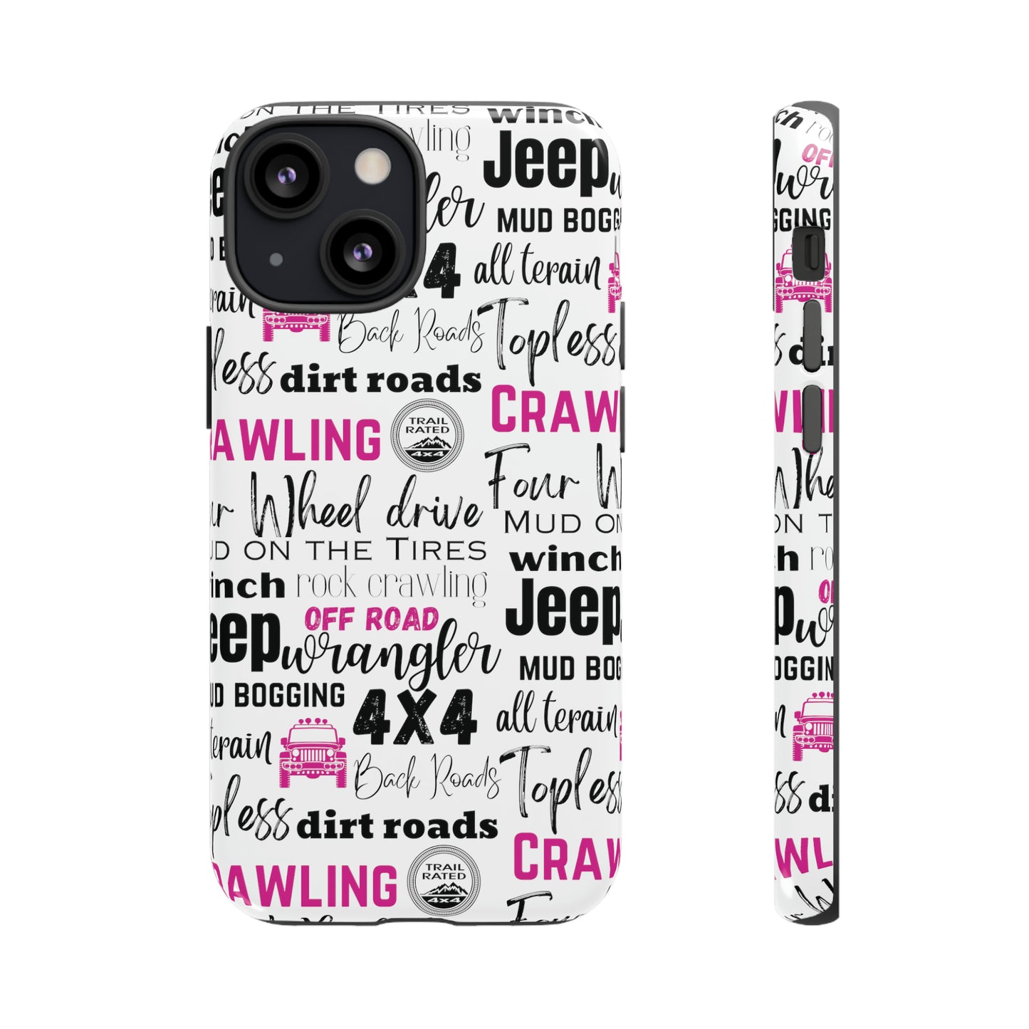 Off Road Subway Art Splash of Pink Protective Phone Case for Iphone, Samsung and Google Phones