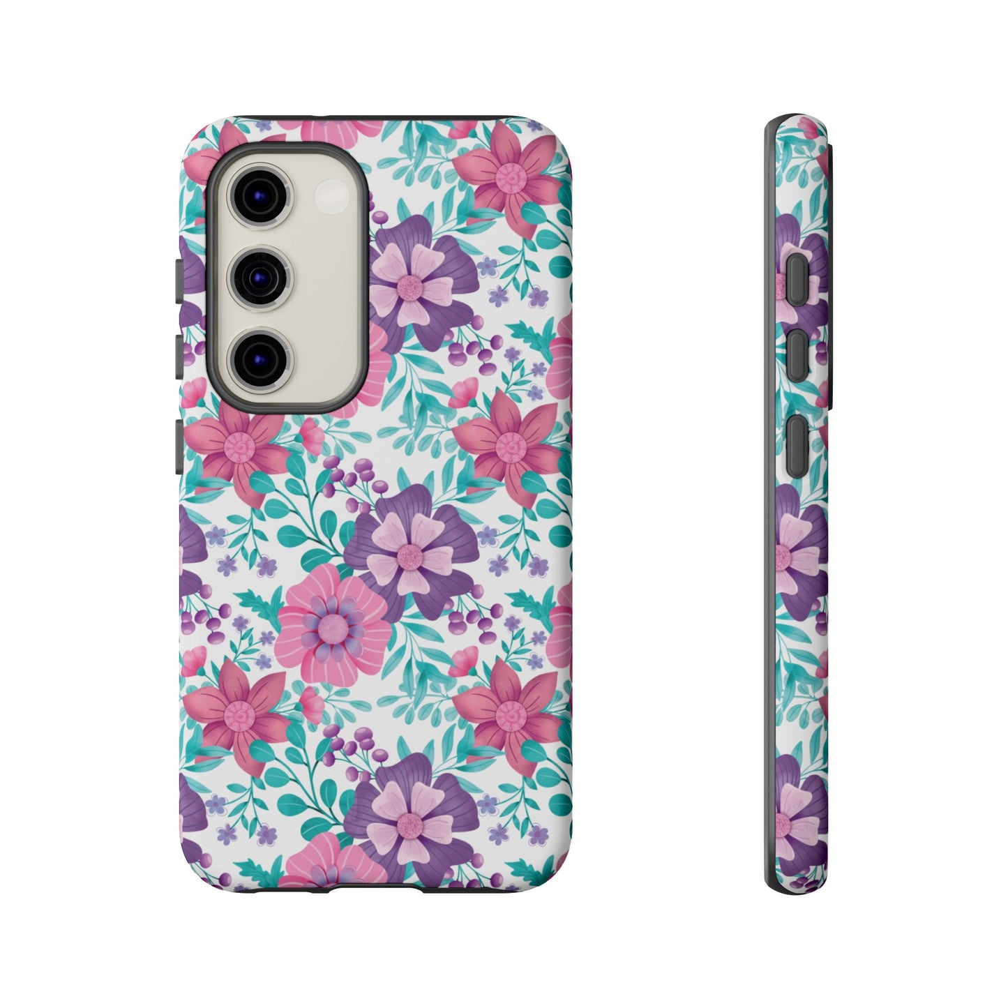 Pastel Flowers Protective Phone Case