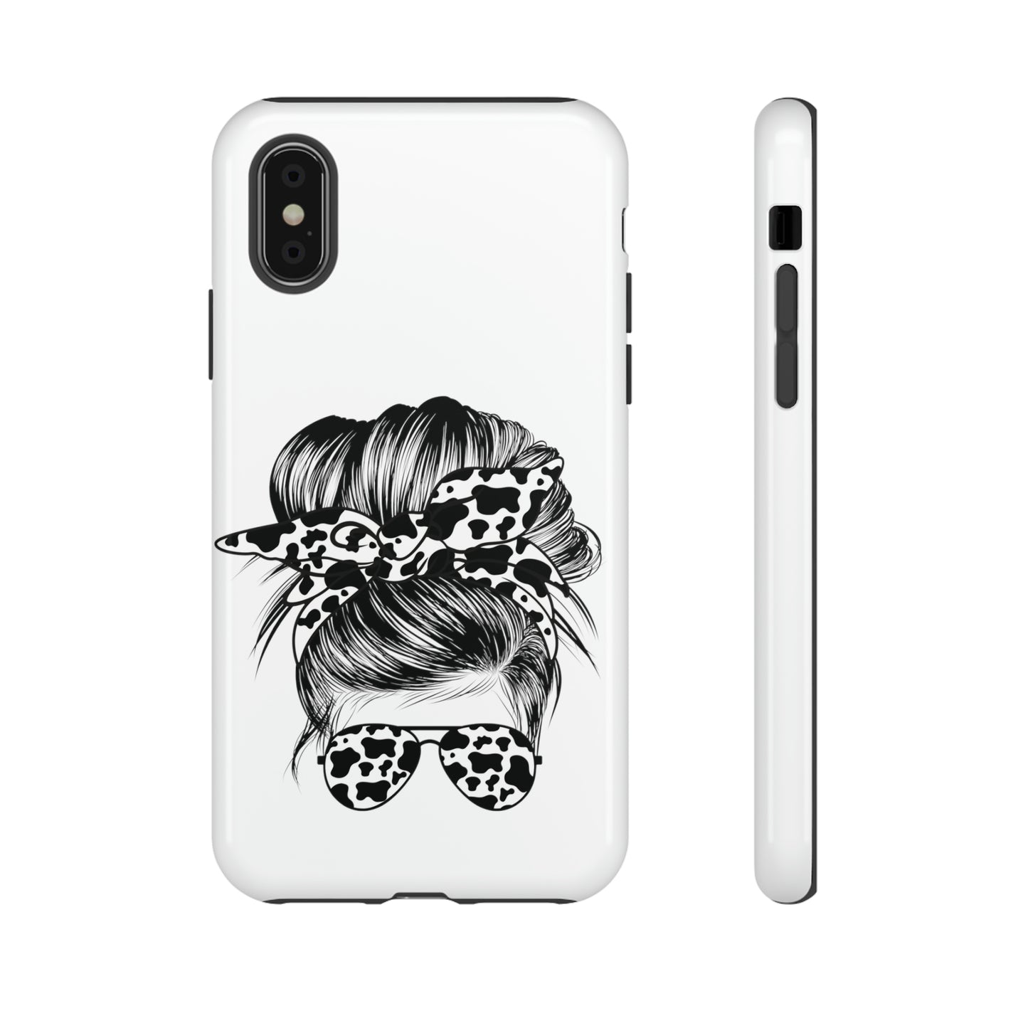 Cow Print Woman Mom Wife Protective Phone Case for Iphone, Samsung and Google Phones