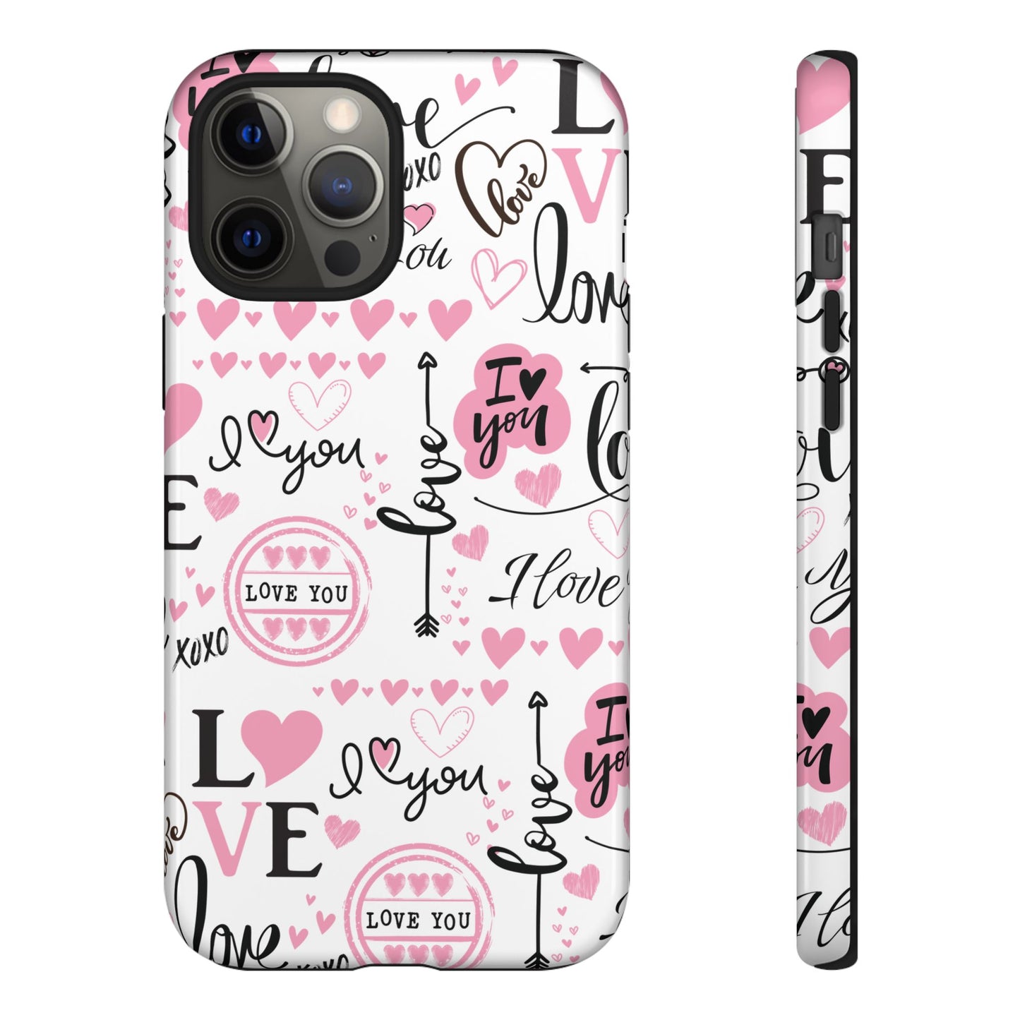 Valentine Love Pink Protective Phone Case for Iphone, Samsung and Google Devices