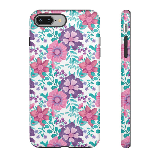 Pastel Flowers Protective Phone Case