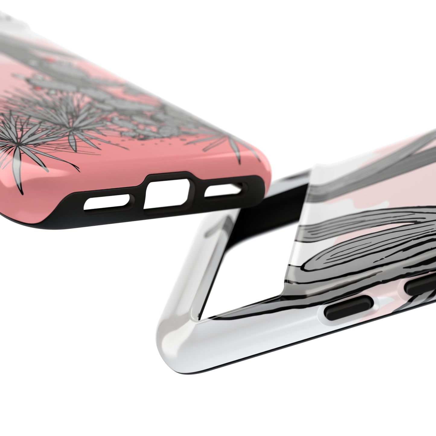 Pastel Cactus Sunset Protective Phone Case