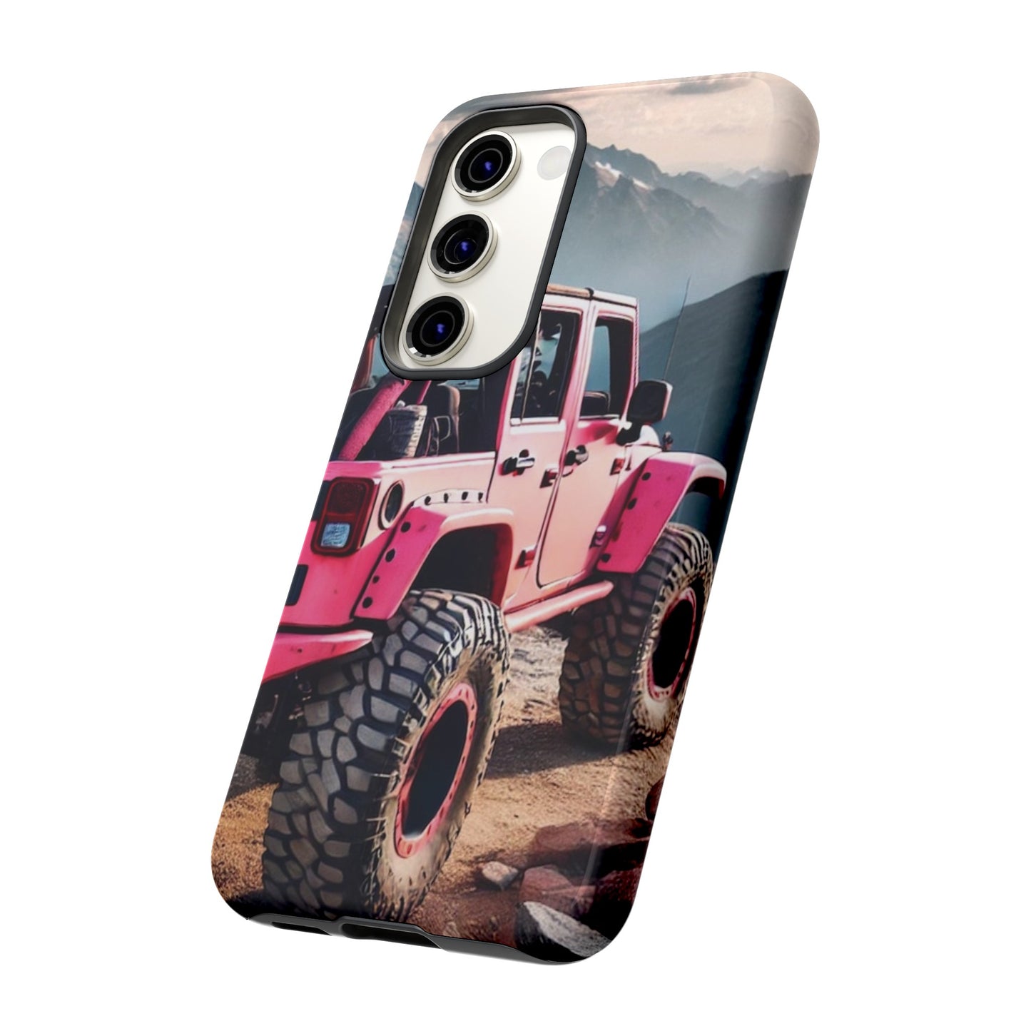 Pink Jeep Protective Phone Case