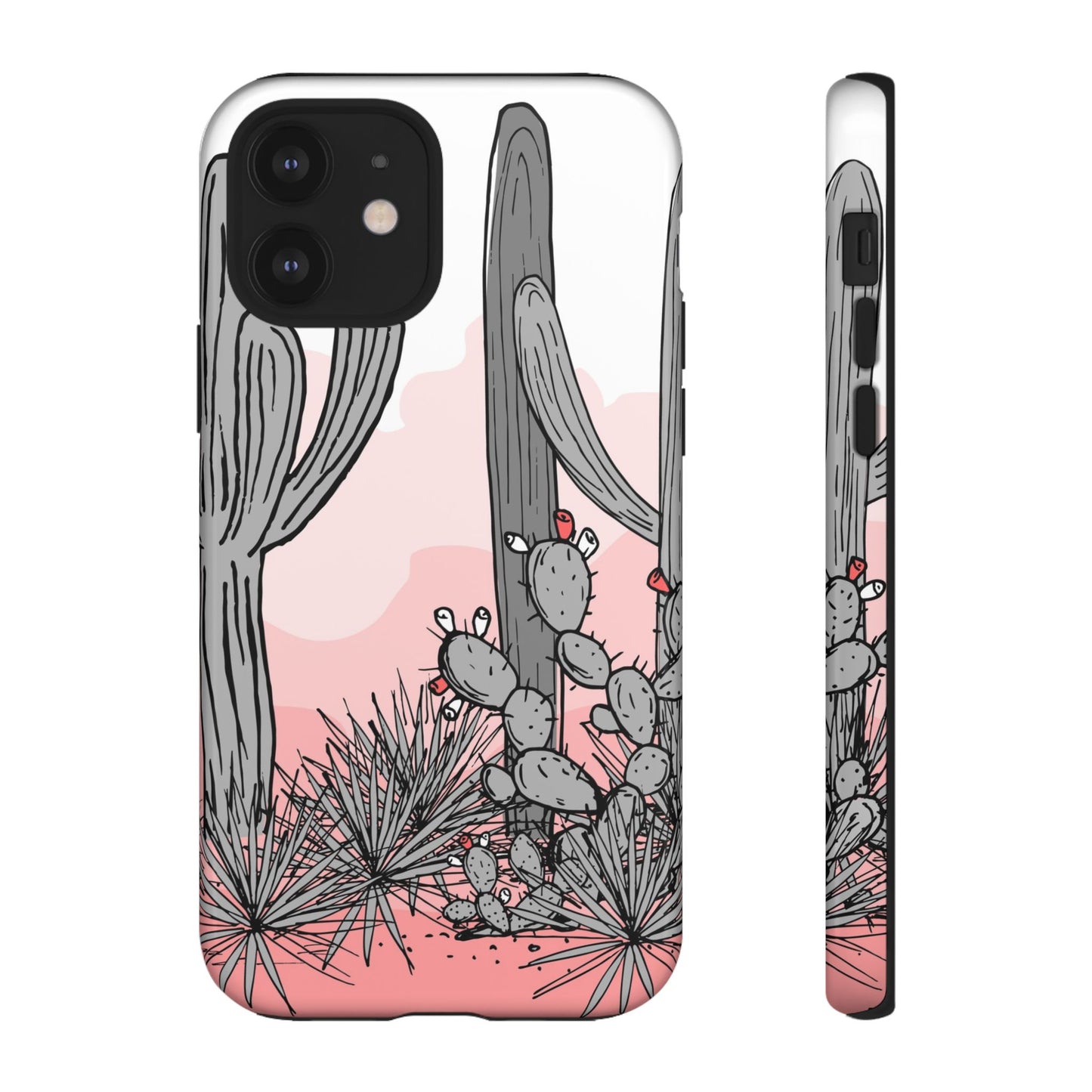 Pastel Cactus Sunset Protective Phone Case