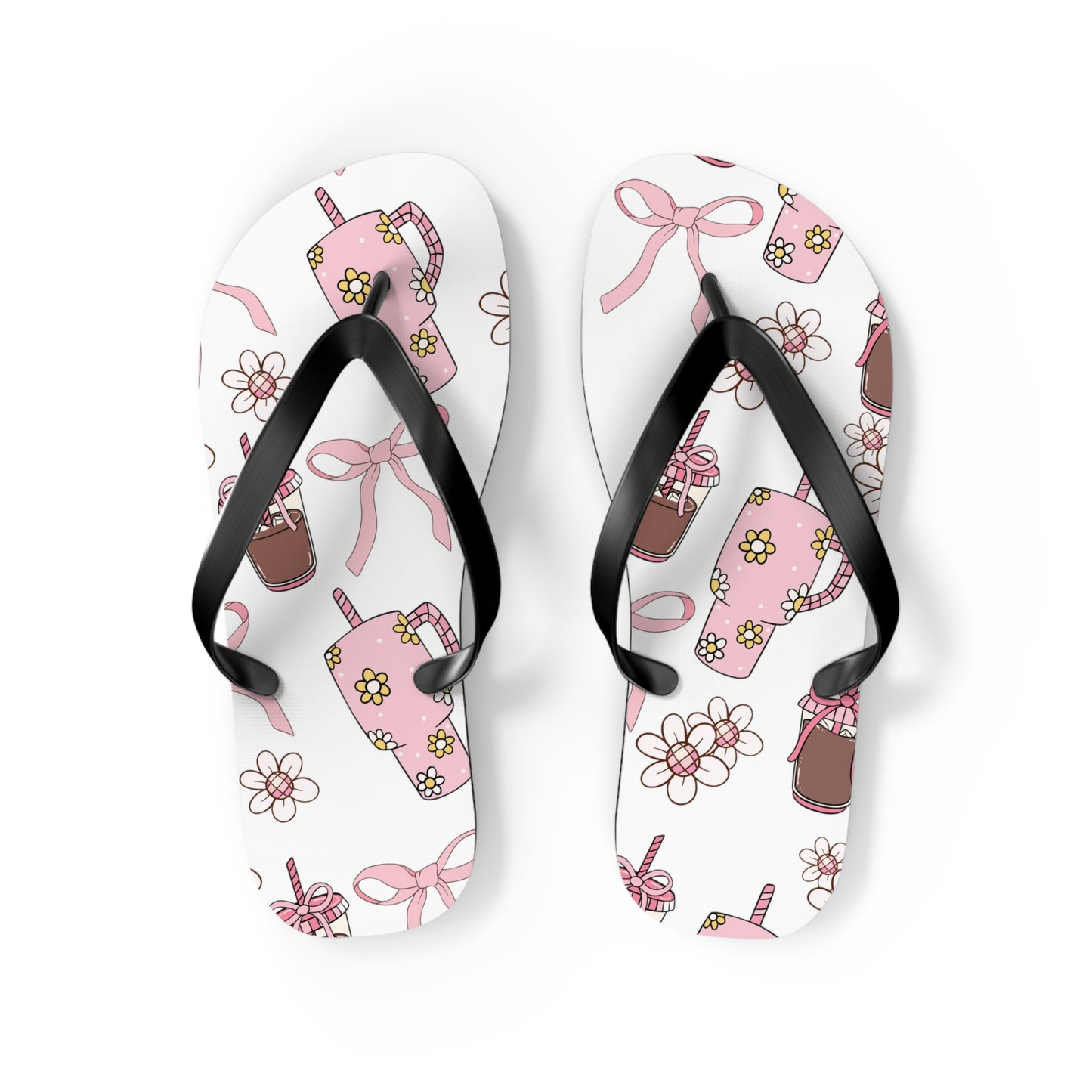 Coffee and Bows Flip Flops