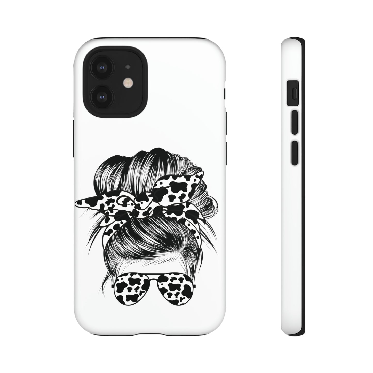 Cow Print Woman Mom Wife Protective Phone Case for Iphone, Samsung and Google Phones