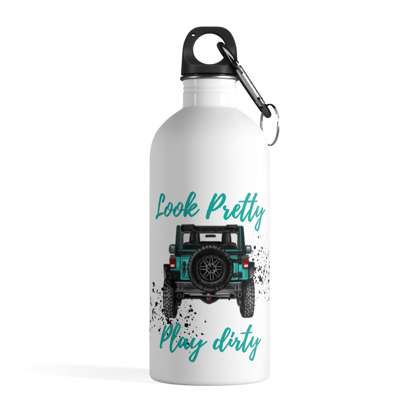 Look Pretty Play Dirty Turquoise Stainless Steel Water Bottle