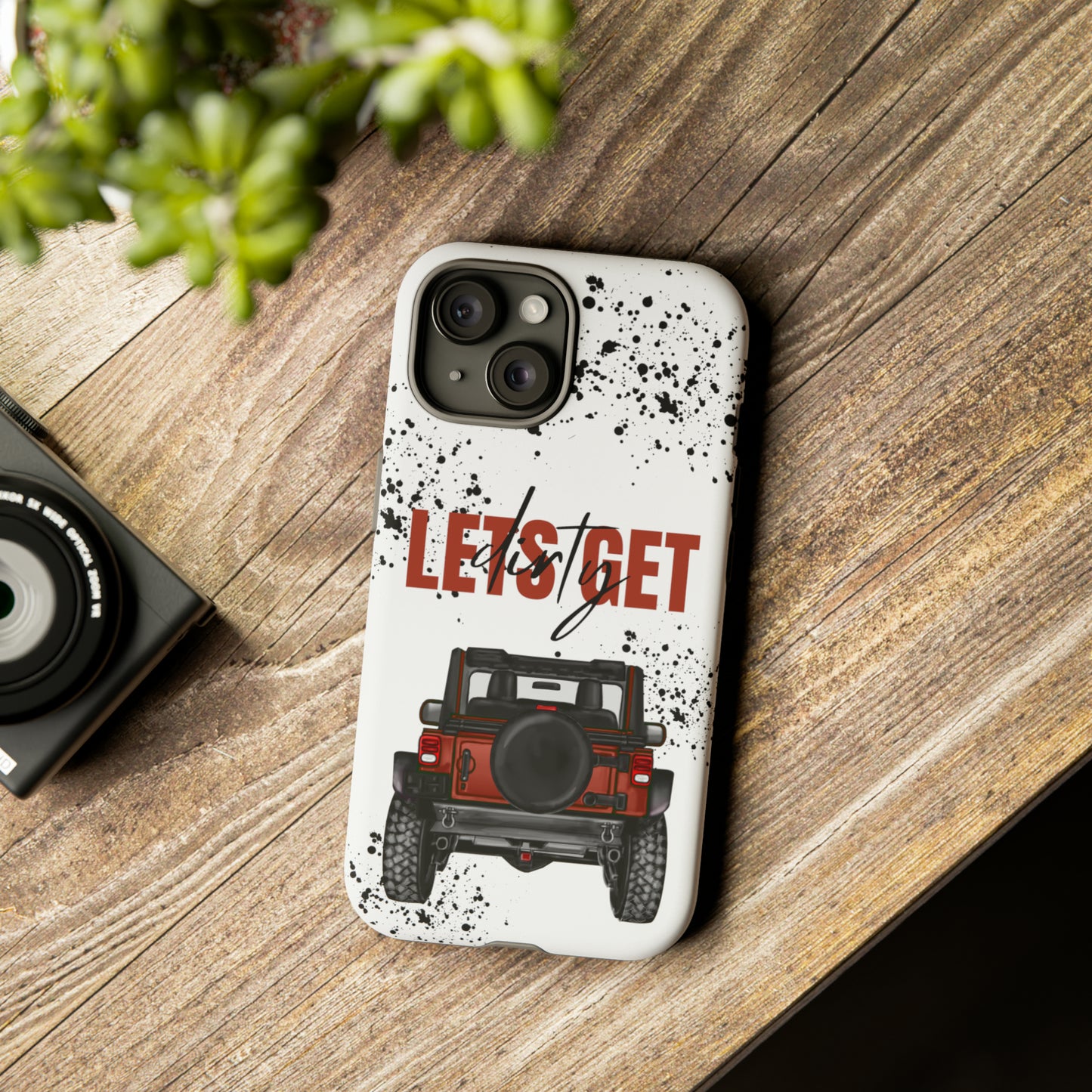 Lets Get Dirty Splatter Rust Protective Phone Case