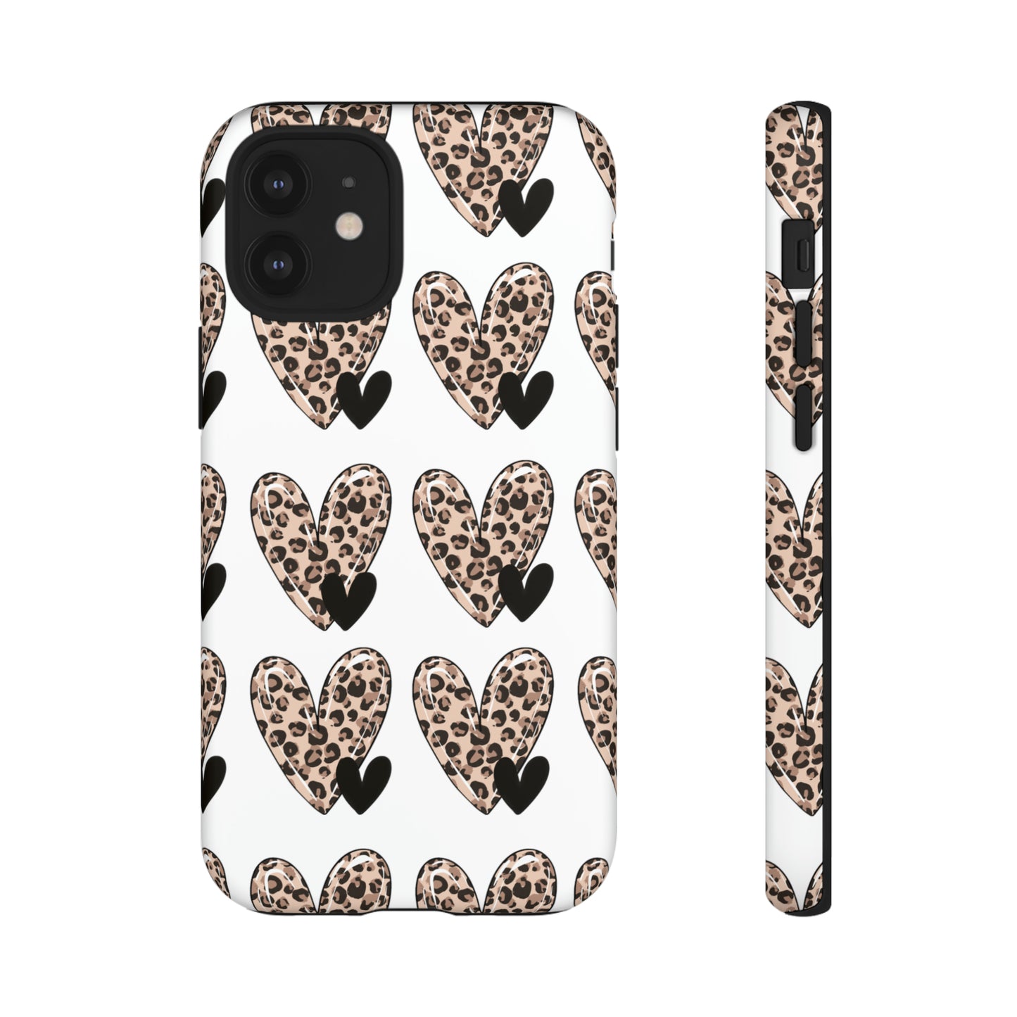 Leopard Hearts Protective Case for IPhone. Samsung and Google phones