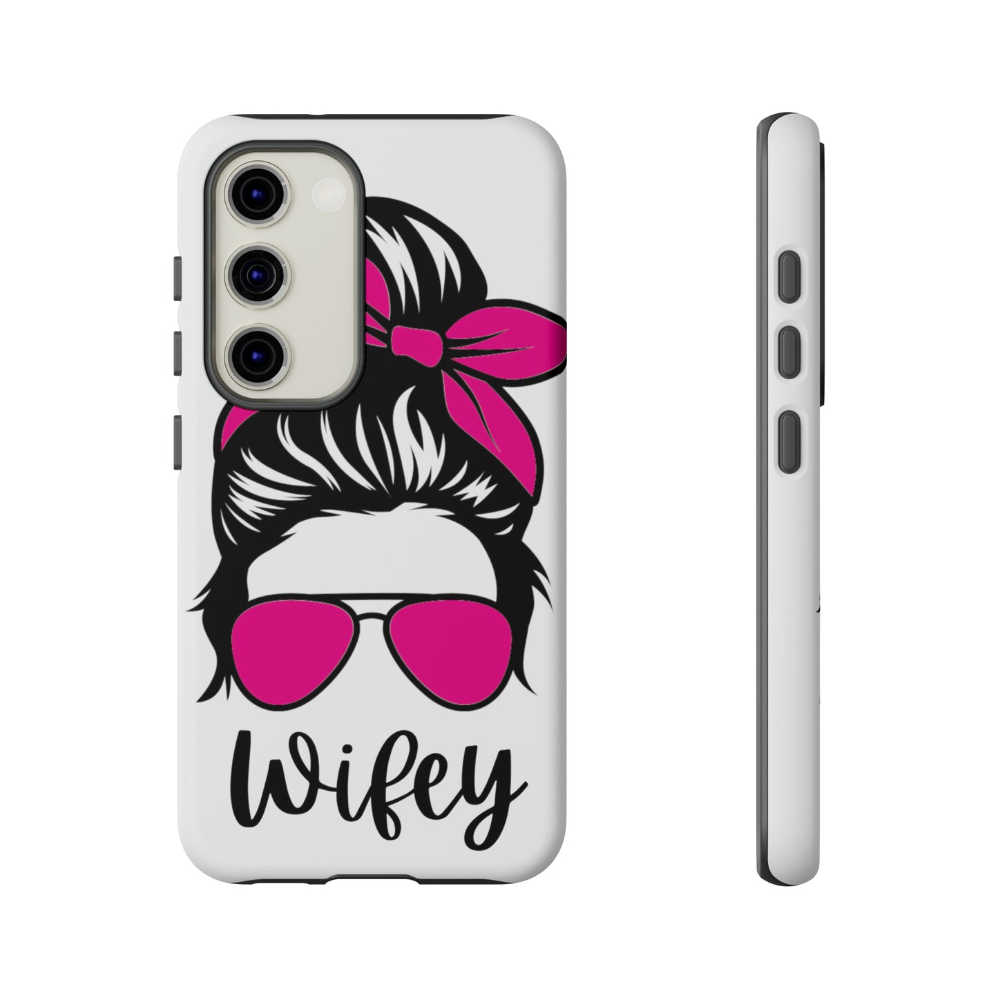 Pink Wifey Protective Case for IPhone, Samsung and Google