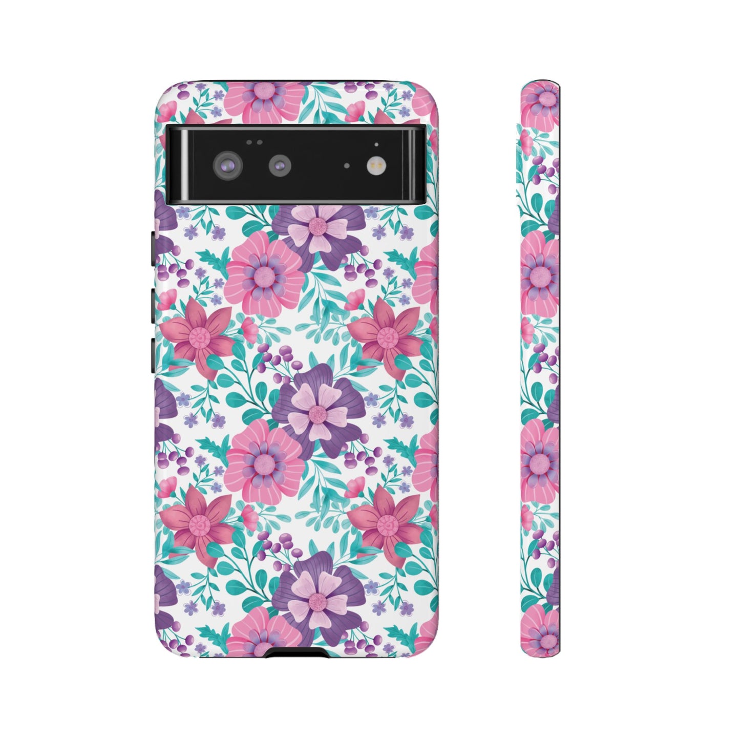 Pastel Flowers Protective Phone Case
