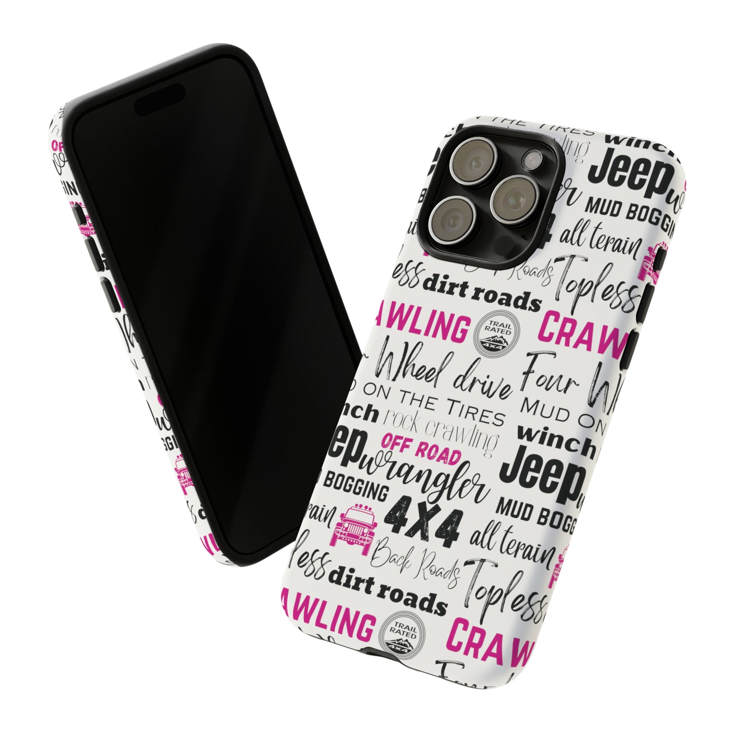 Off Road Subway Art Splash of Pink Protective Phone Case for Iphone, Samsung and Google Phones