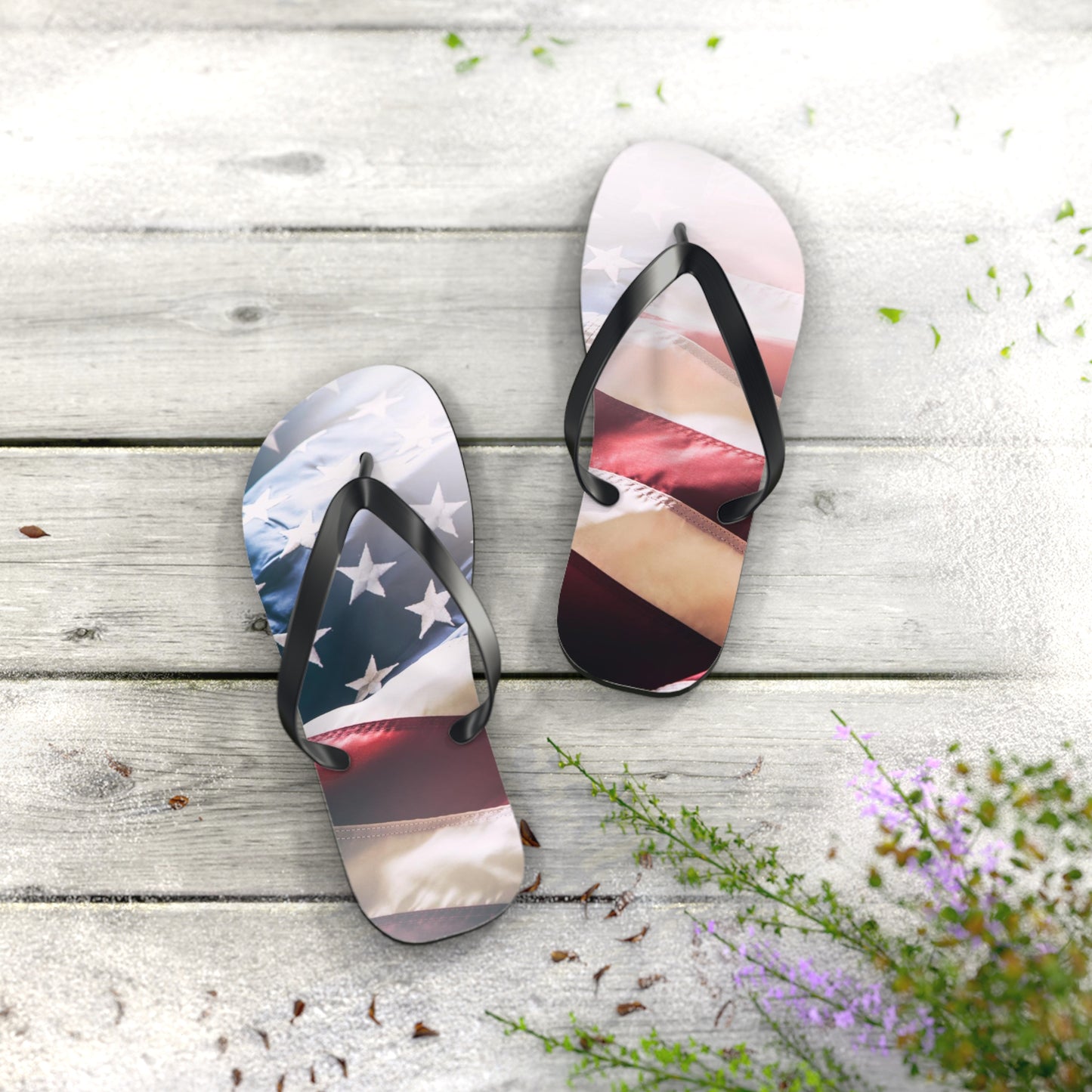 American Flag Summer Flip Flops