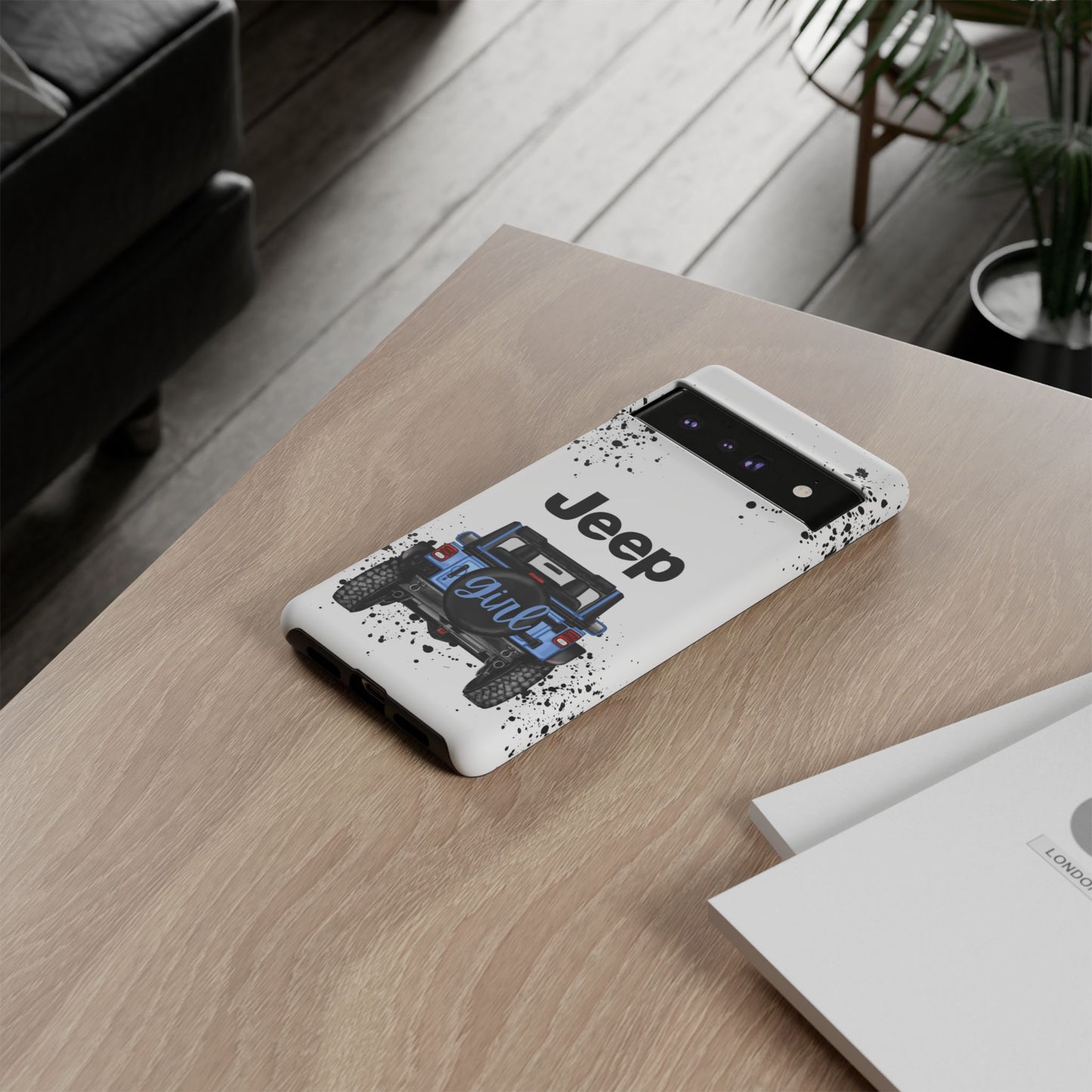 Off Road Girl Light Blue Protective Case for Iphone, Google and Samsung Phones