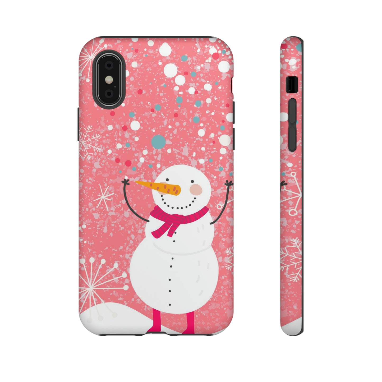 Pink Snowman Protective Case for Iphone, Samsung and a Google phones