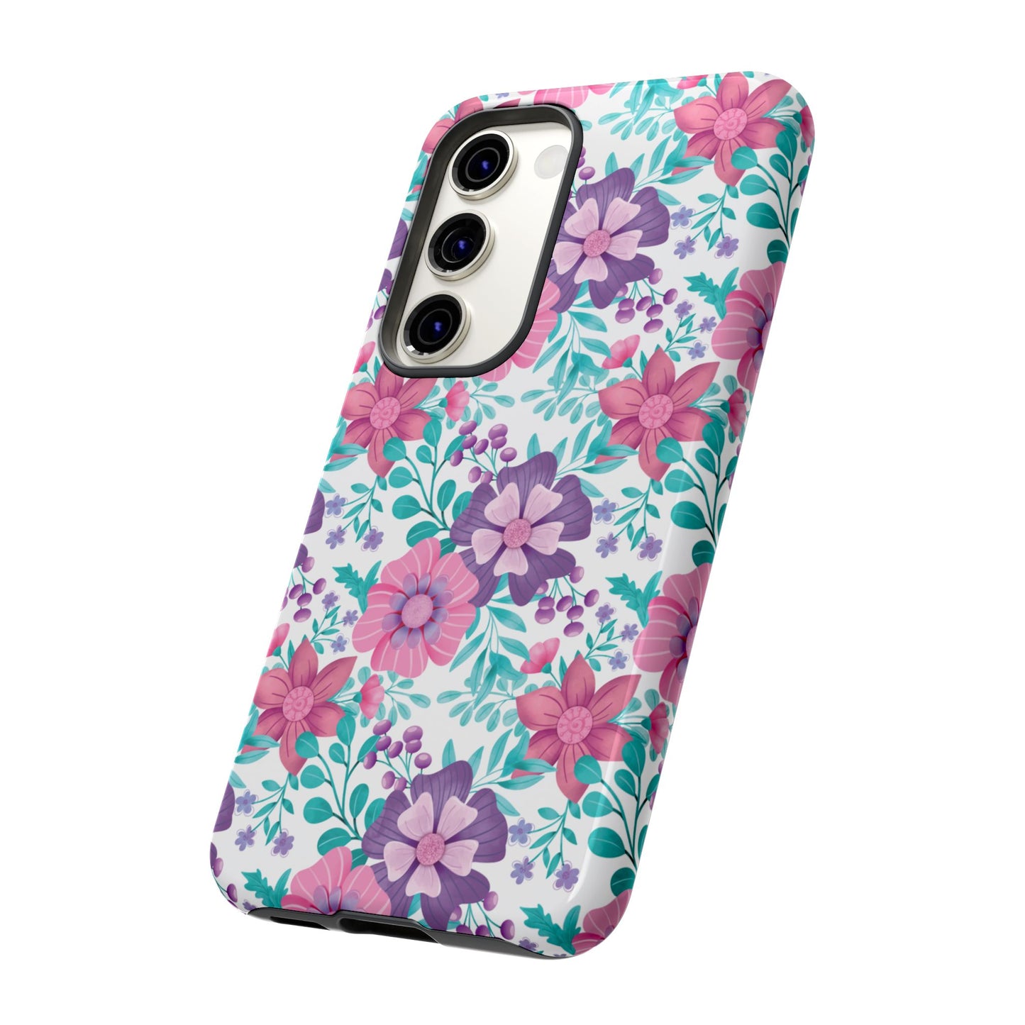 Pastel Flowers Protective Phone Case