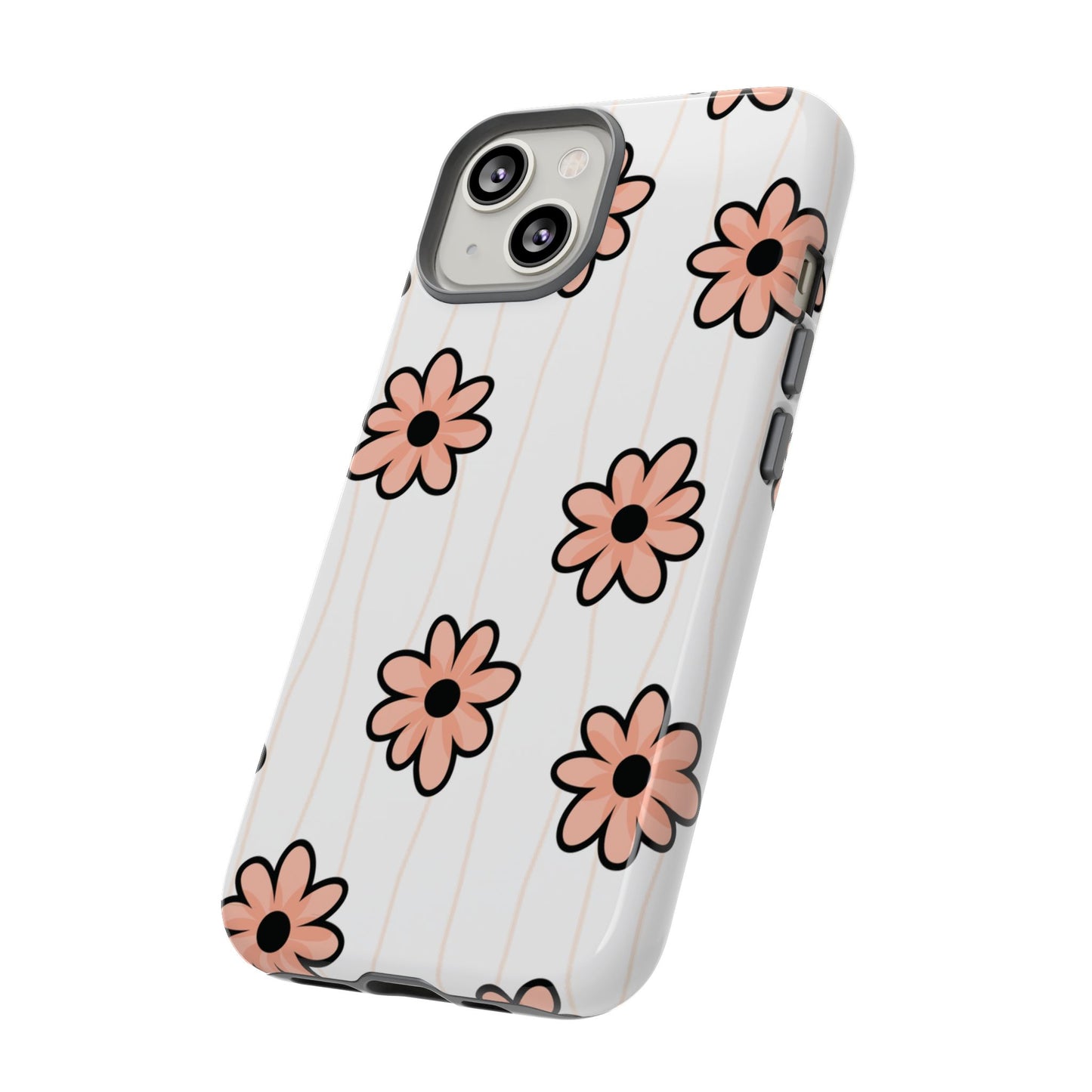 Pink Flowers Protective Phone Case