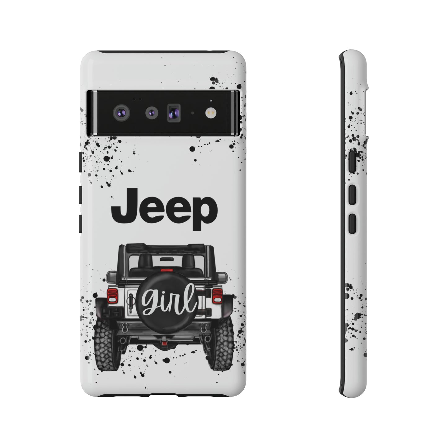 Off Road Girl White Protective Case for Iphone, Google and Samsung Phones