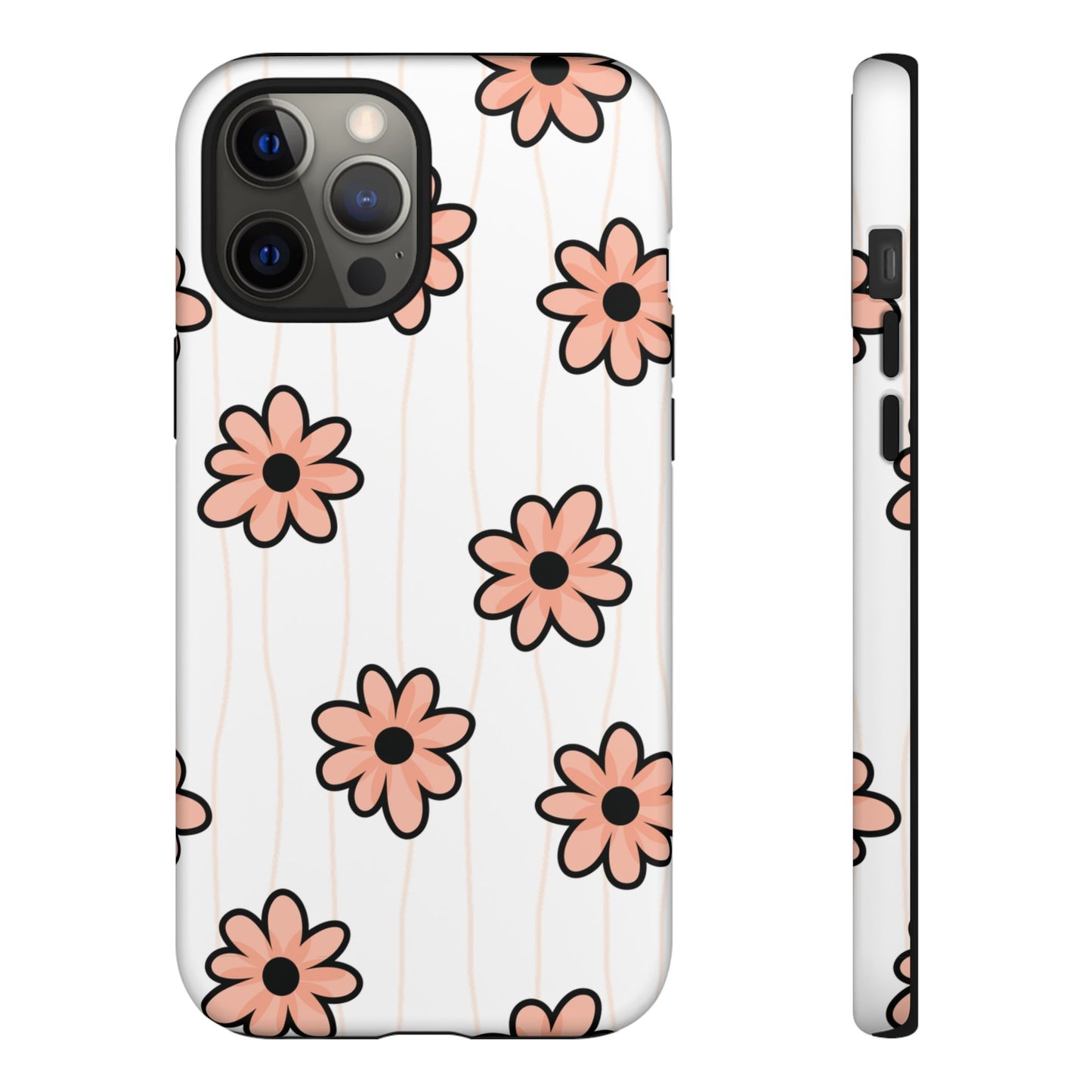 Pink Flowers Protective Phone Case