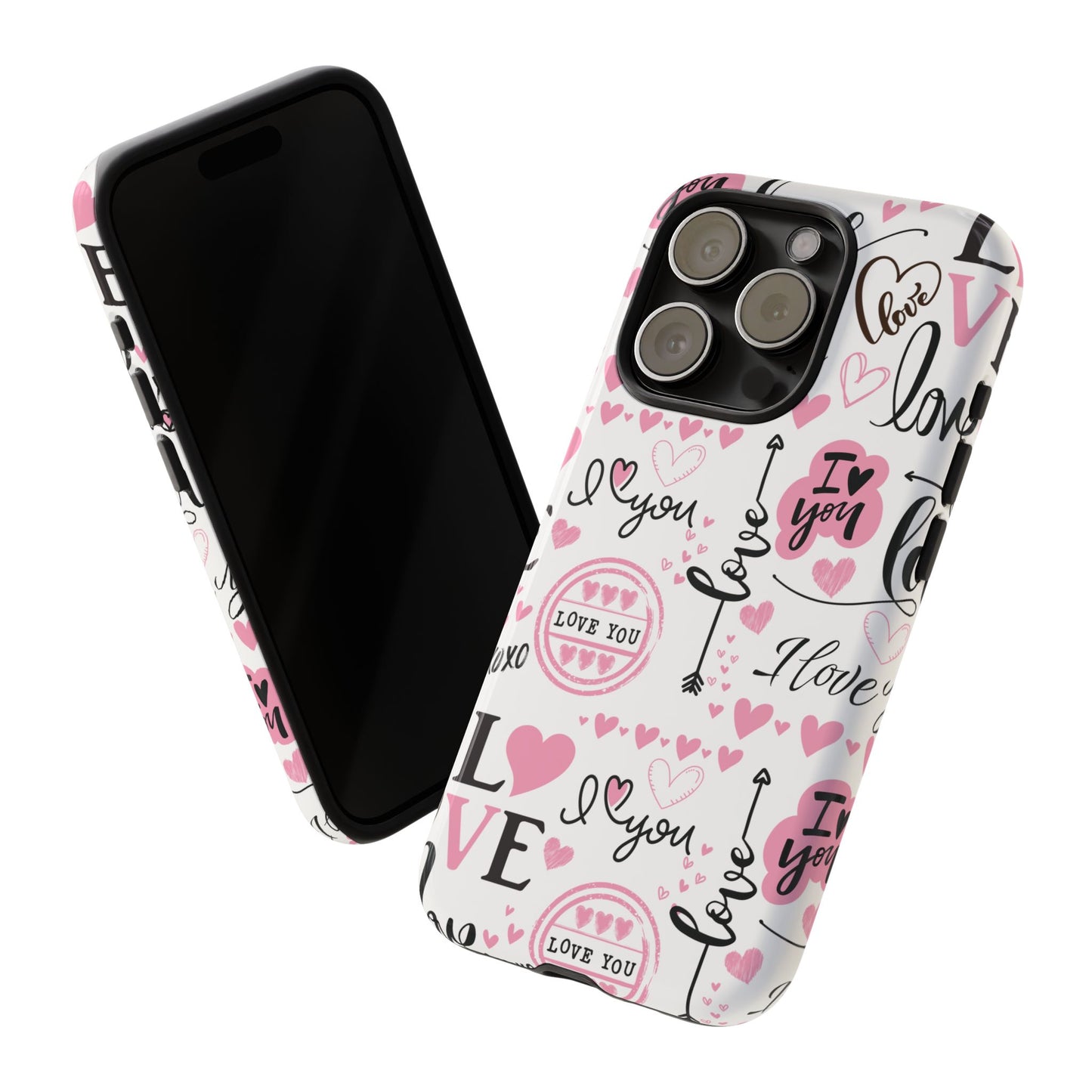 Valentine Love Pink Protective Phone Case for Iphone, Samsung and Google Devices