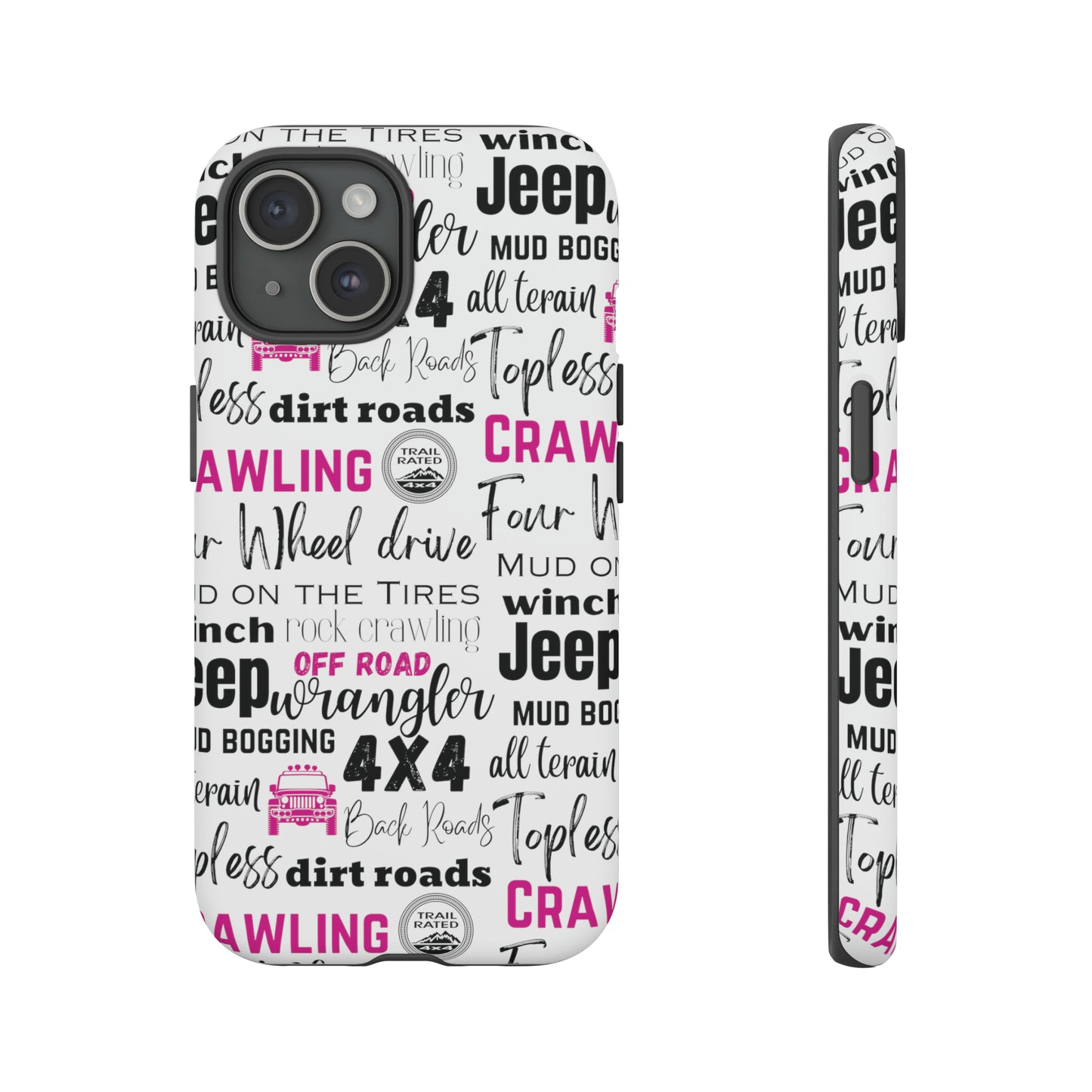 Off Road Subway Art Splash of Pink Protective Phone Case for Iphone, Samsung and Google Phones