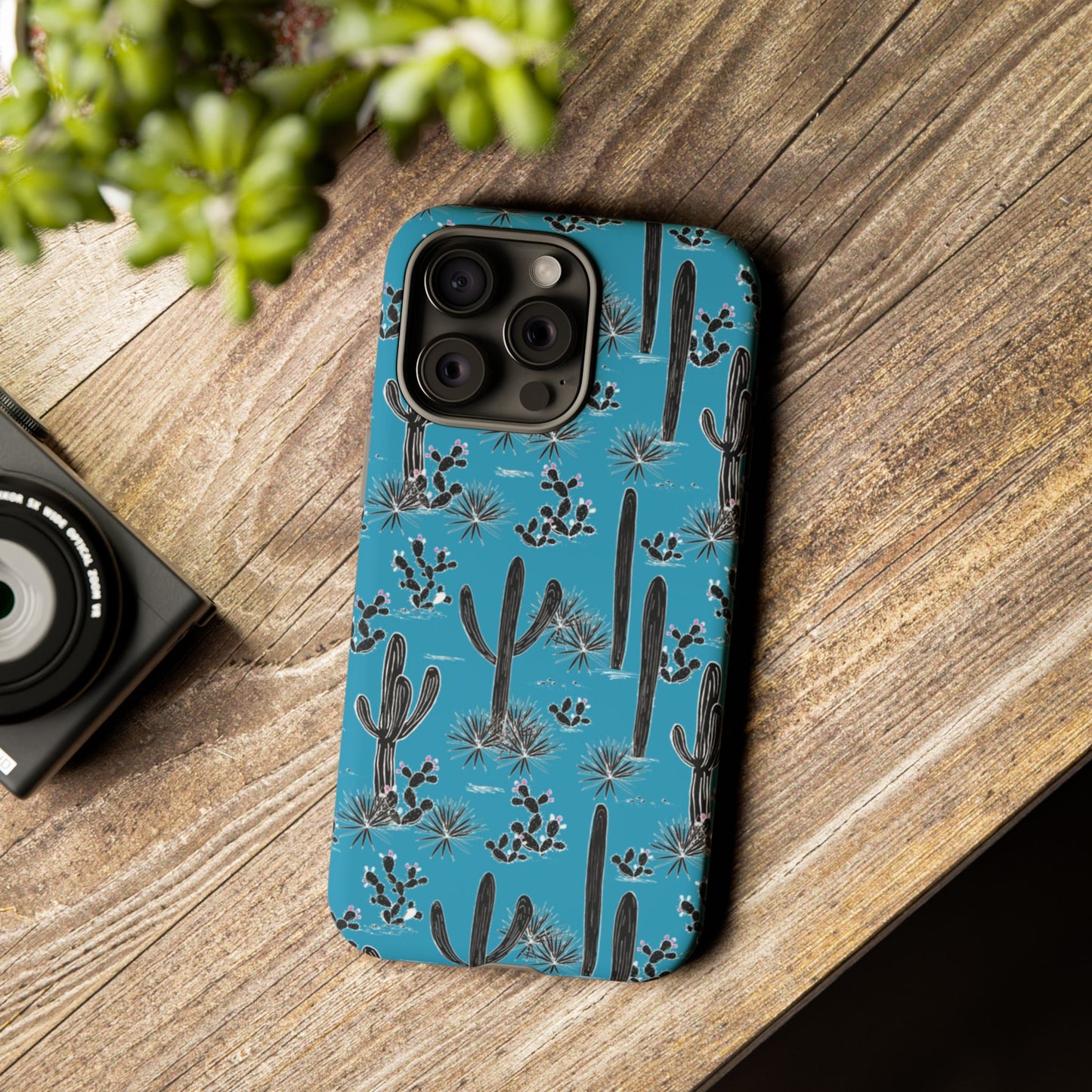 Turquoise Cactus Love Phone Case