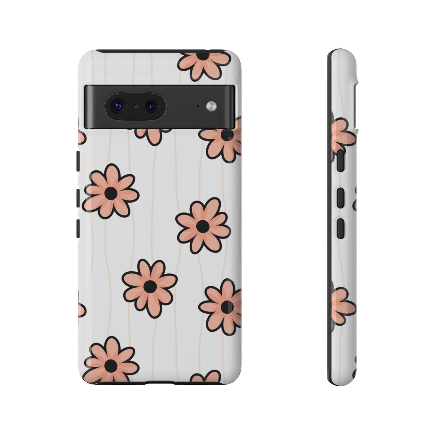 Pink Flowers Protective Phone Case