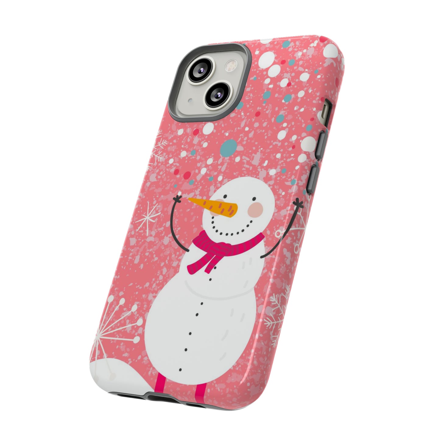 Pink Snowman Protective Case for Iphone, Samsung and a Google phones