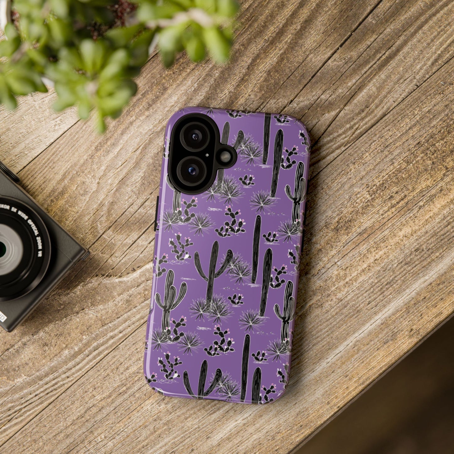Purple Cactus Love Phone Case