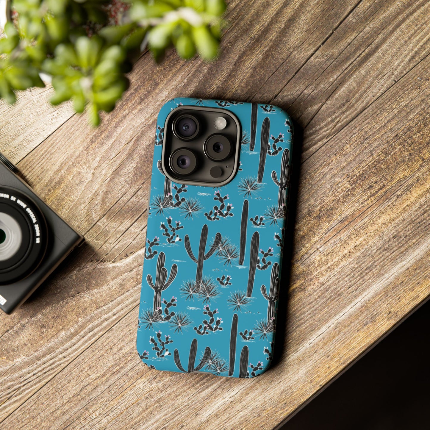 Turquoise Cactus Love Phone Case