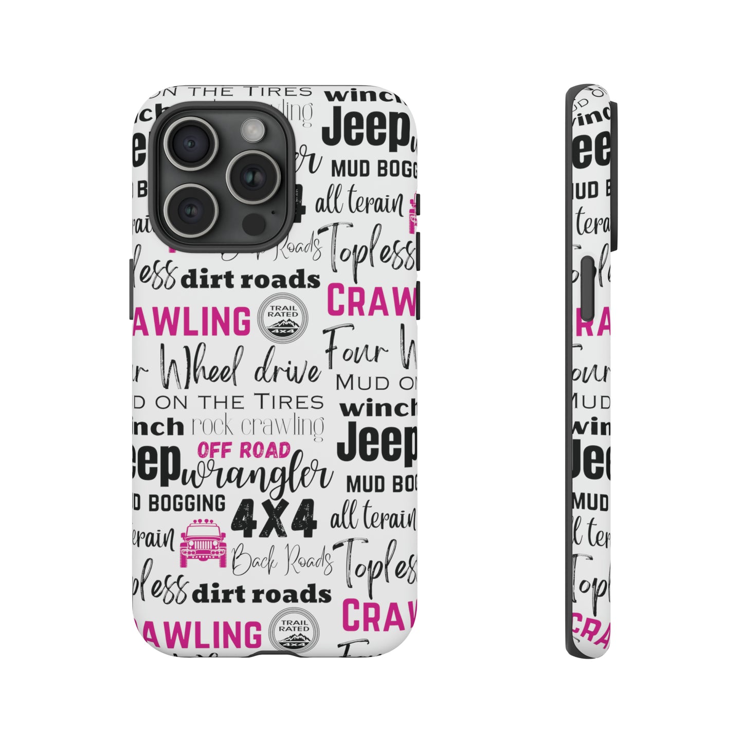 Off Road Subway Art Splash of Pink Protective Phone Case for Iphone, Samsung and Google Phones