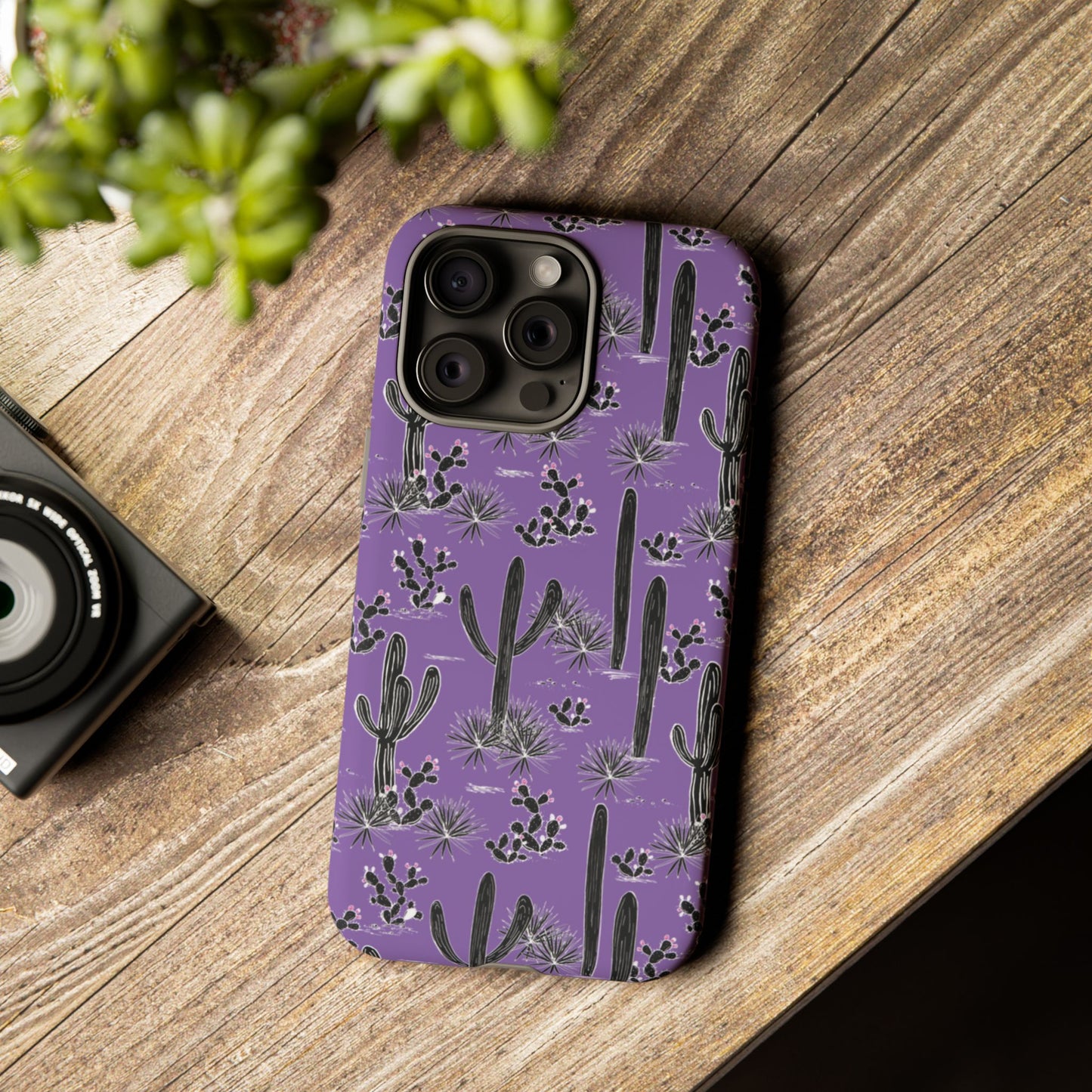 Purple Cactus Love Phone Case