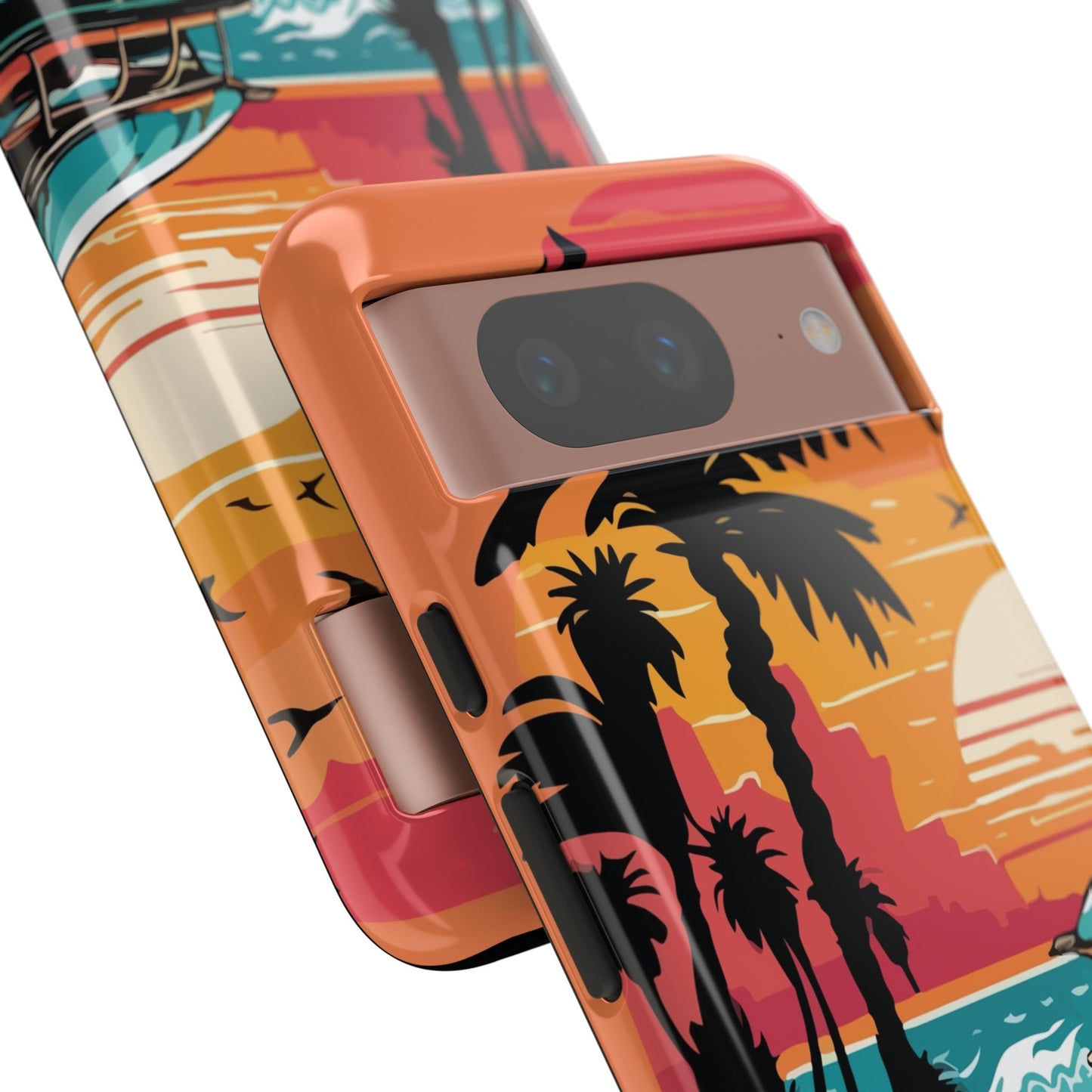 Summer Retro Sunset Protective Phone Case