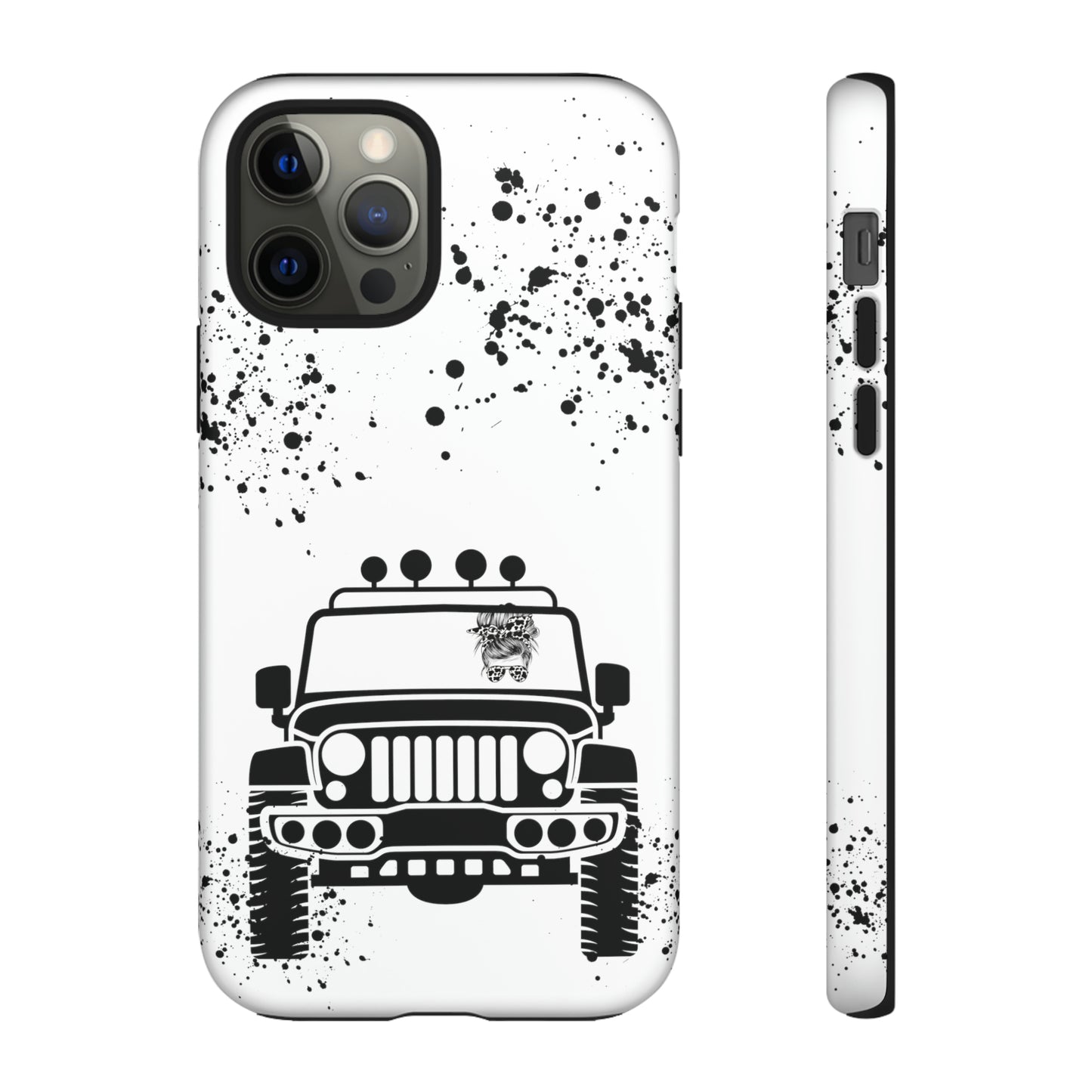 Off Road Girl Cow Print Shades Protective Phone Case for Iphone, Samsung and Google Phones