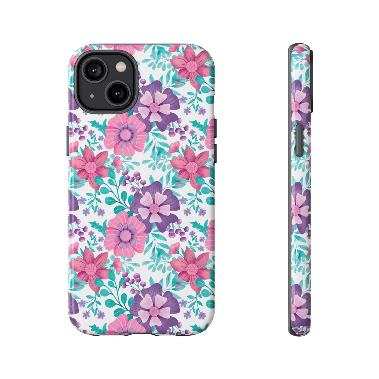 Pastel Flowers Protective Phone Case
