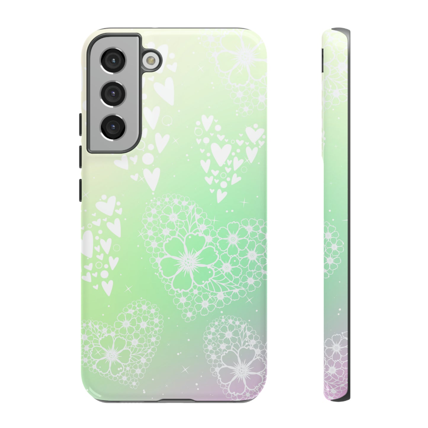 Pastel Heart Ombre Protective Case for Iphone, Google and Samsung