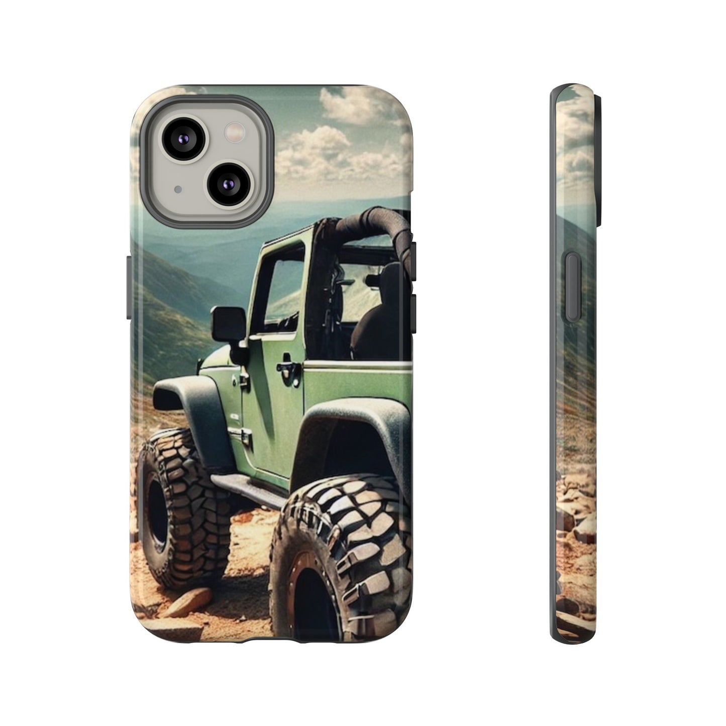 Green Jeep Protective Phone Case