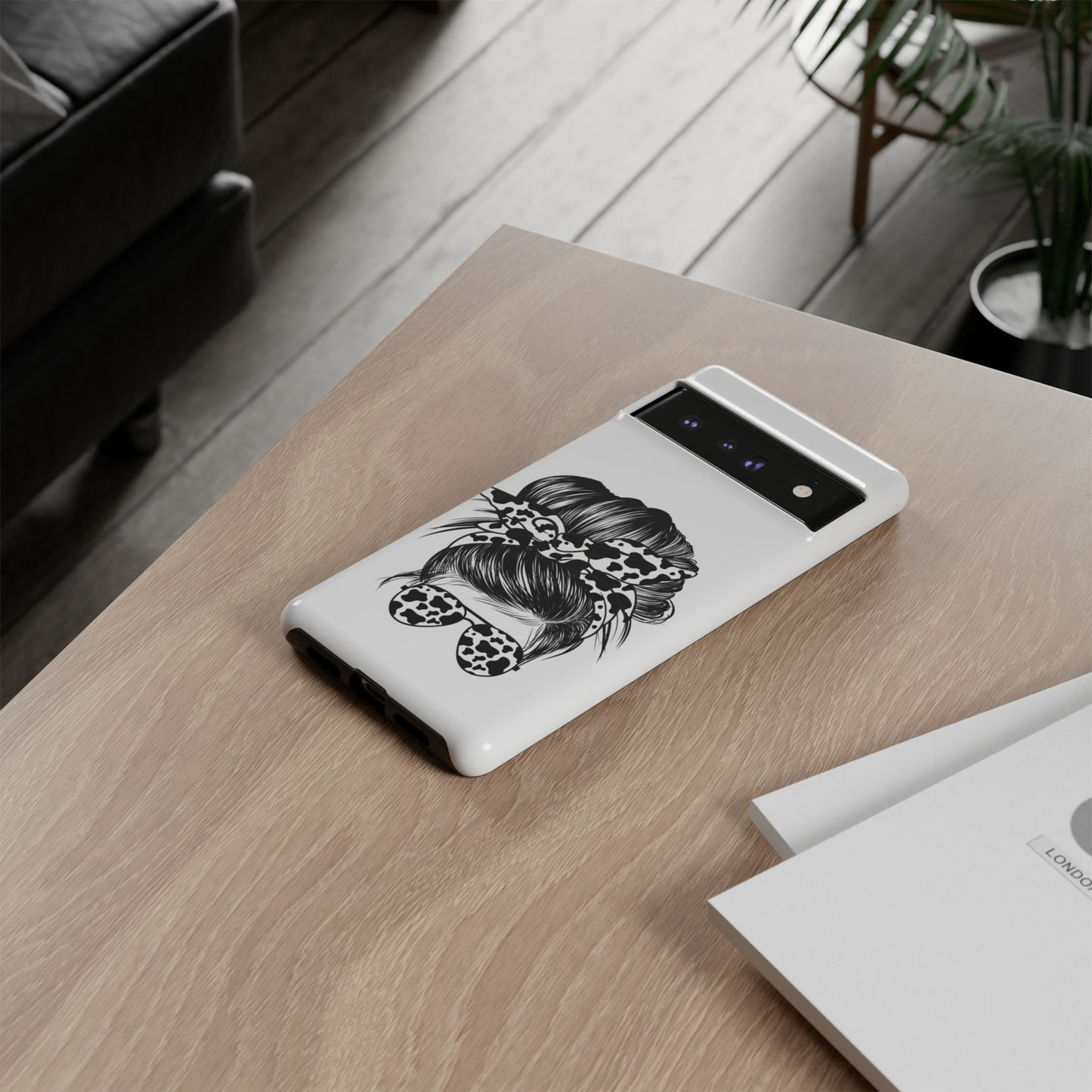 Cow Print Woman Mom Wife Protective Phone Case for Iphone, Samsung and Google Phones