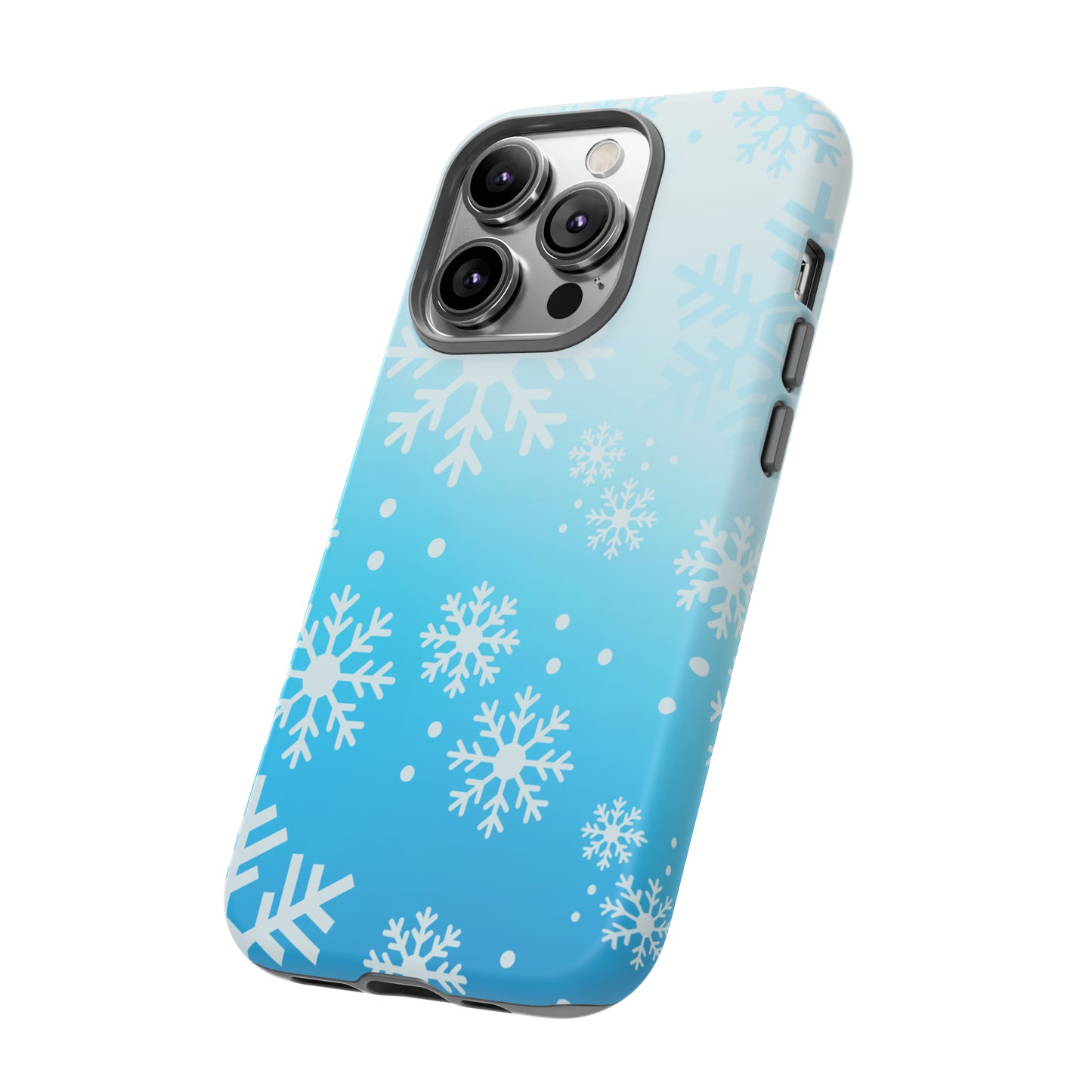 Winter, frozen, snowflake ombré protective phone case for Google, Samsung and IPhone