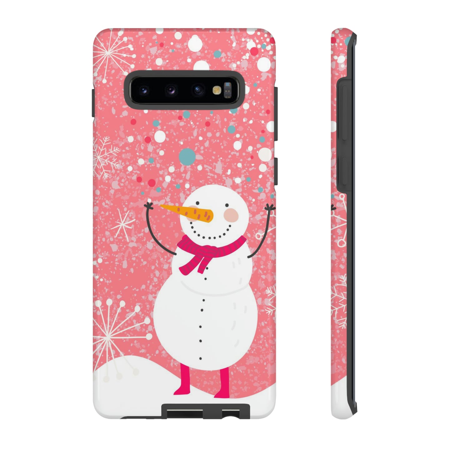 Pink Snowman Protective Case for Iphone, Samsung and a Google phones