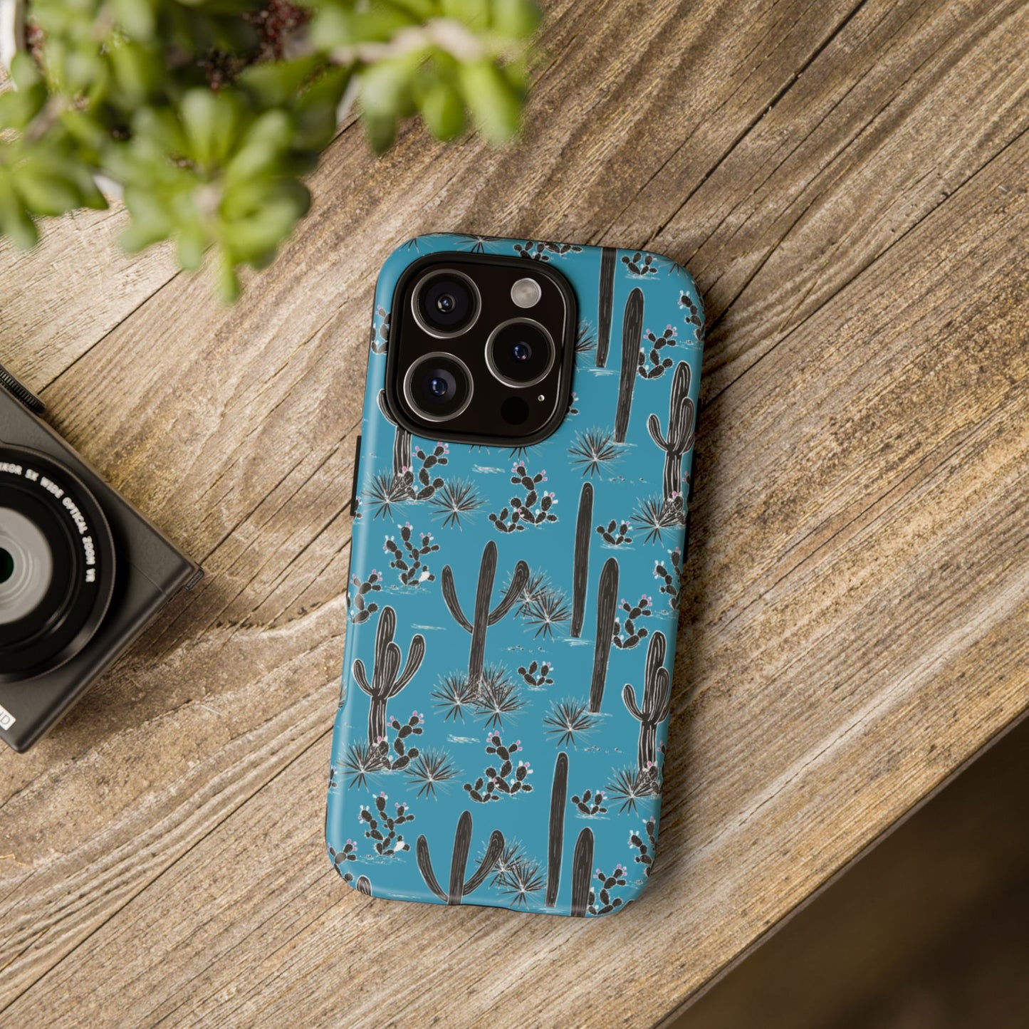 Turquoise Cactus Love Phone Case